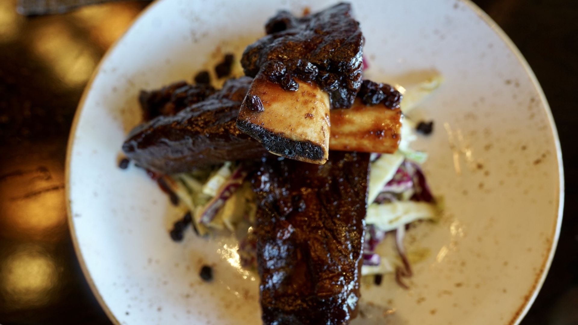 Meat Market's BBQ wagyu beef ribs.