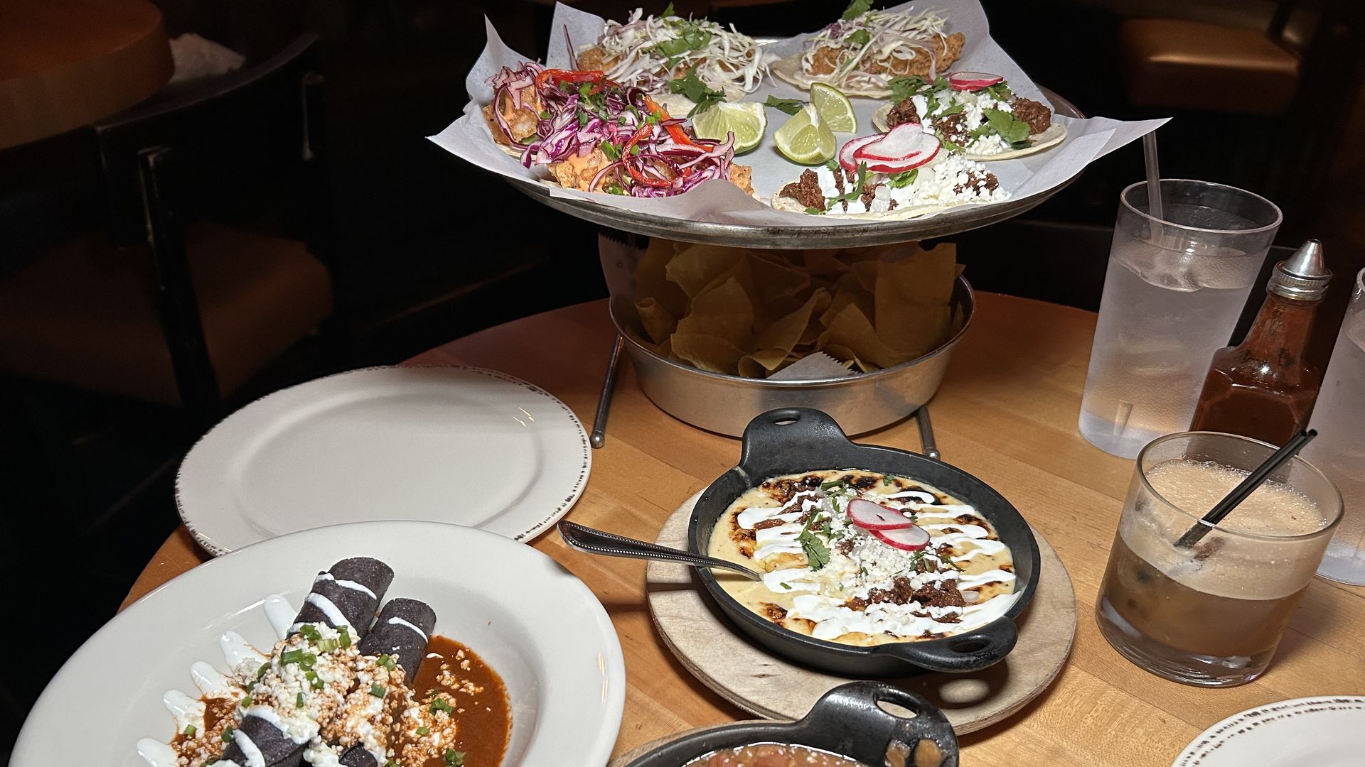 several dishes on a table