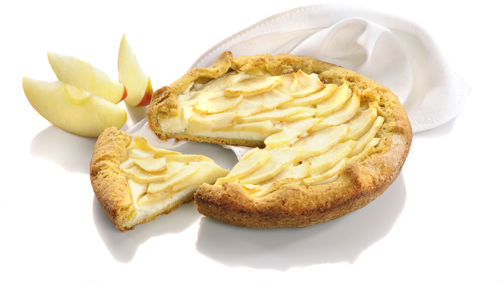 An apple pie with one slice removed. Like a pie chart. Get it?