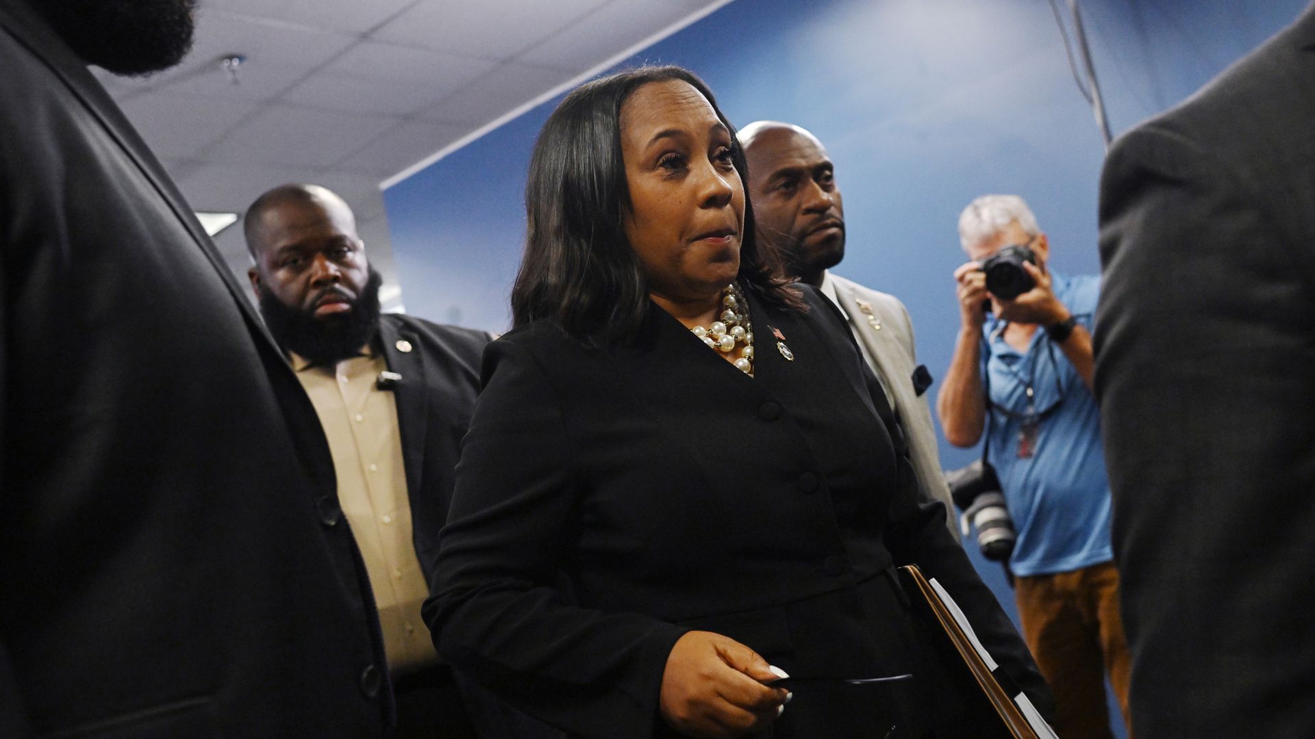 Fulton County District Attorney Fani Willis  in Atlanta in August 2023.