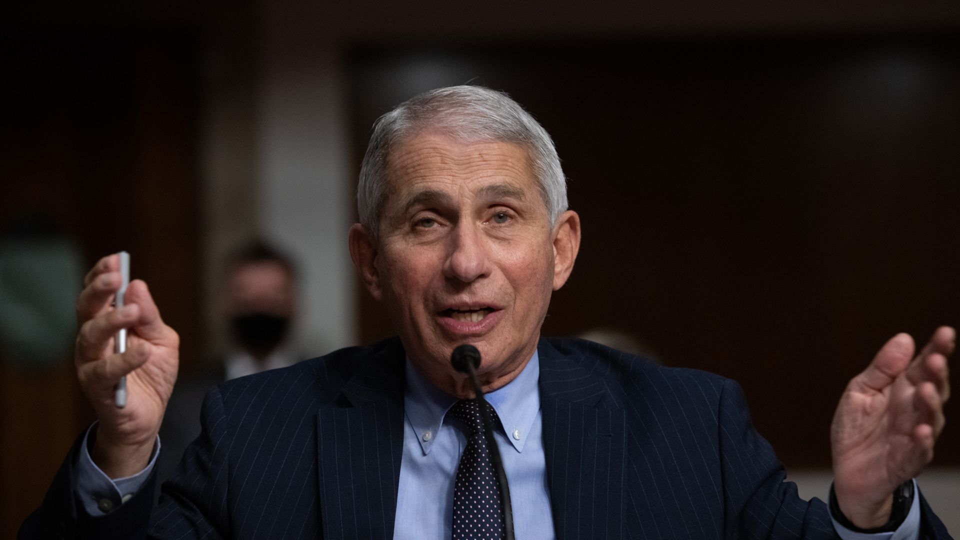 Director of the National Institute of Allergy and Infectious Diseases, Anthony Fauci, testifies during a US Senate Senate Health, Education, Labor, and Pensions Committee hearing to examine Covid-19