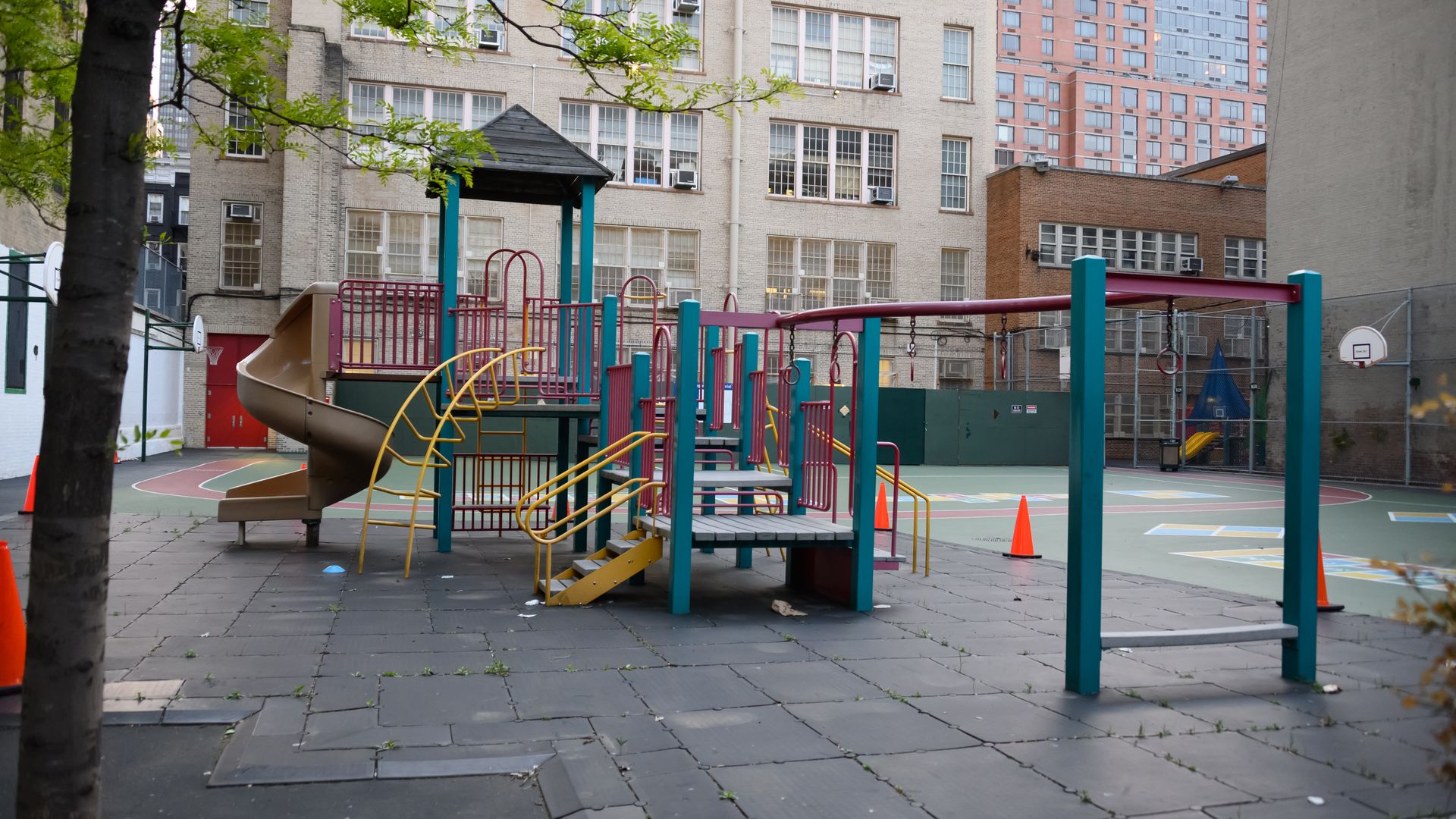 Photo of an empty playground in New York