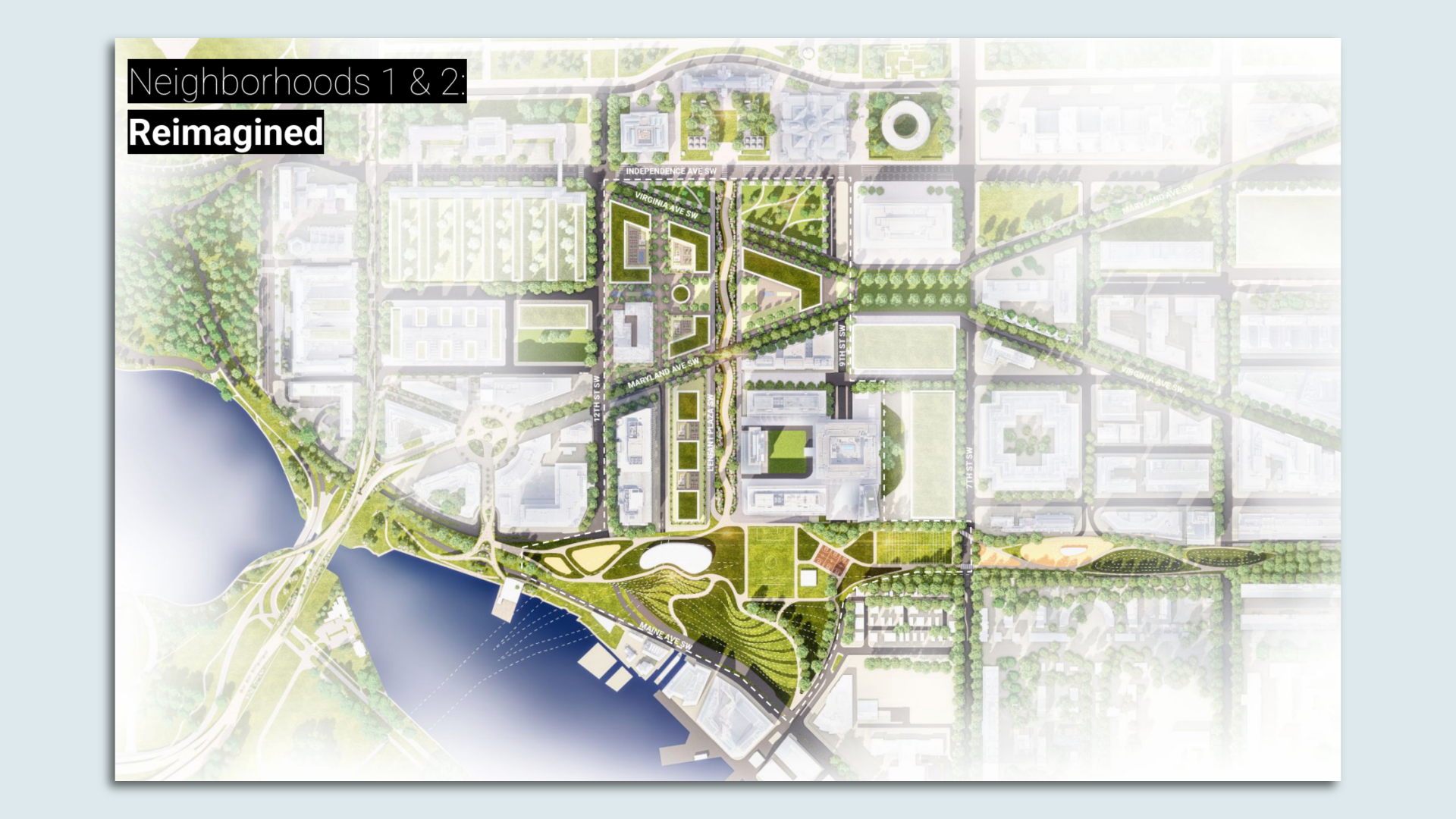 A rendering in map format of a reimagined Southwest
