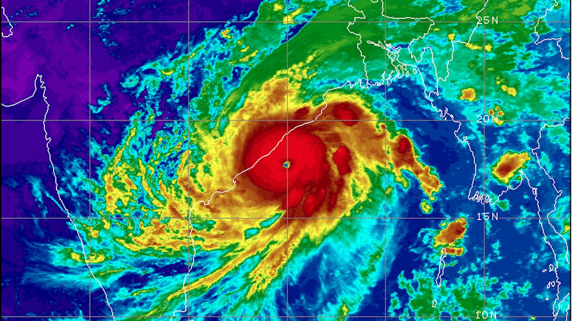 Satellite image of powerful Cyclone Fani.
