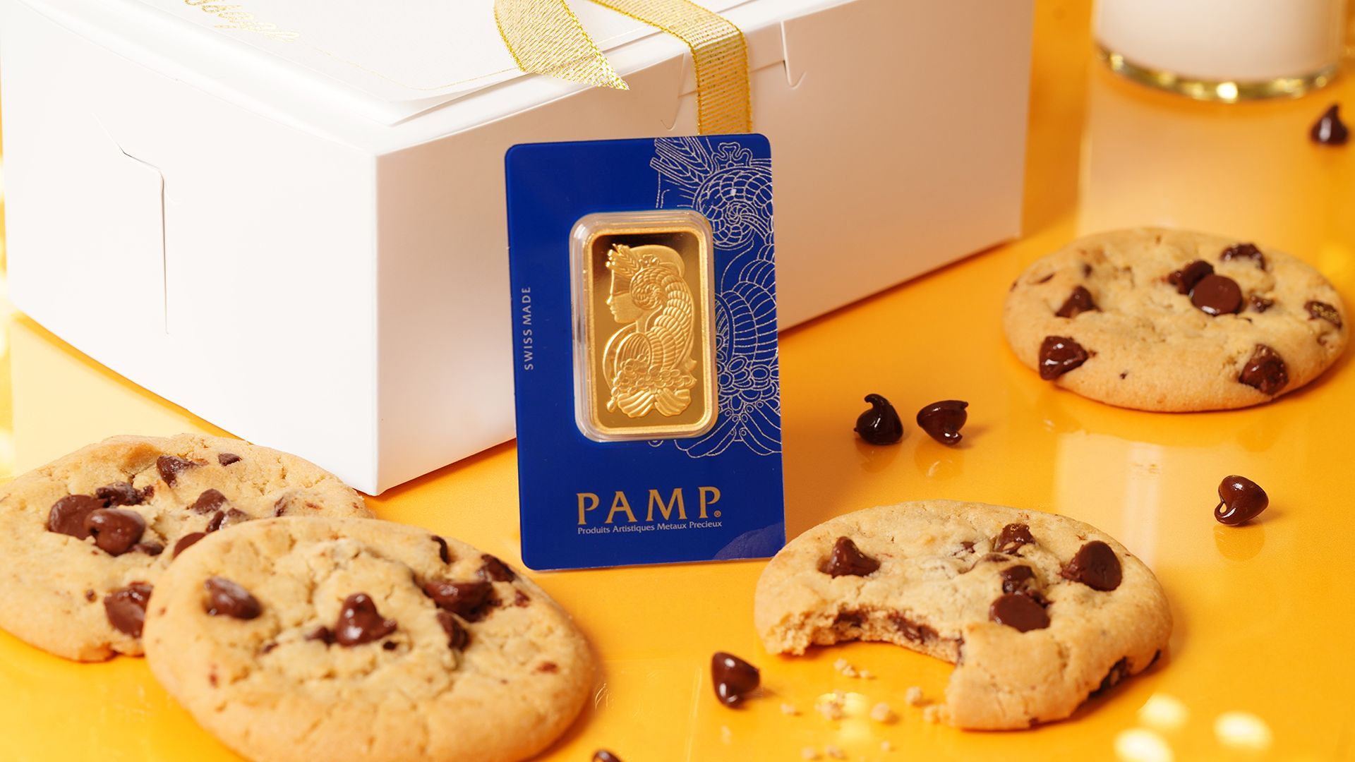 You can order a bar of gold delivered with a batch of cookies. Photo: Tiff's Treats