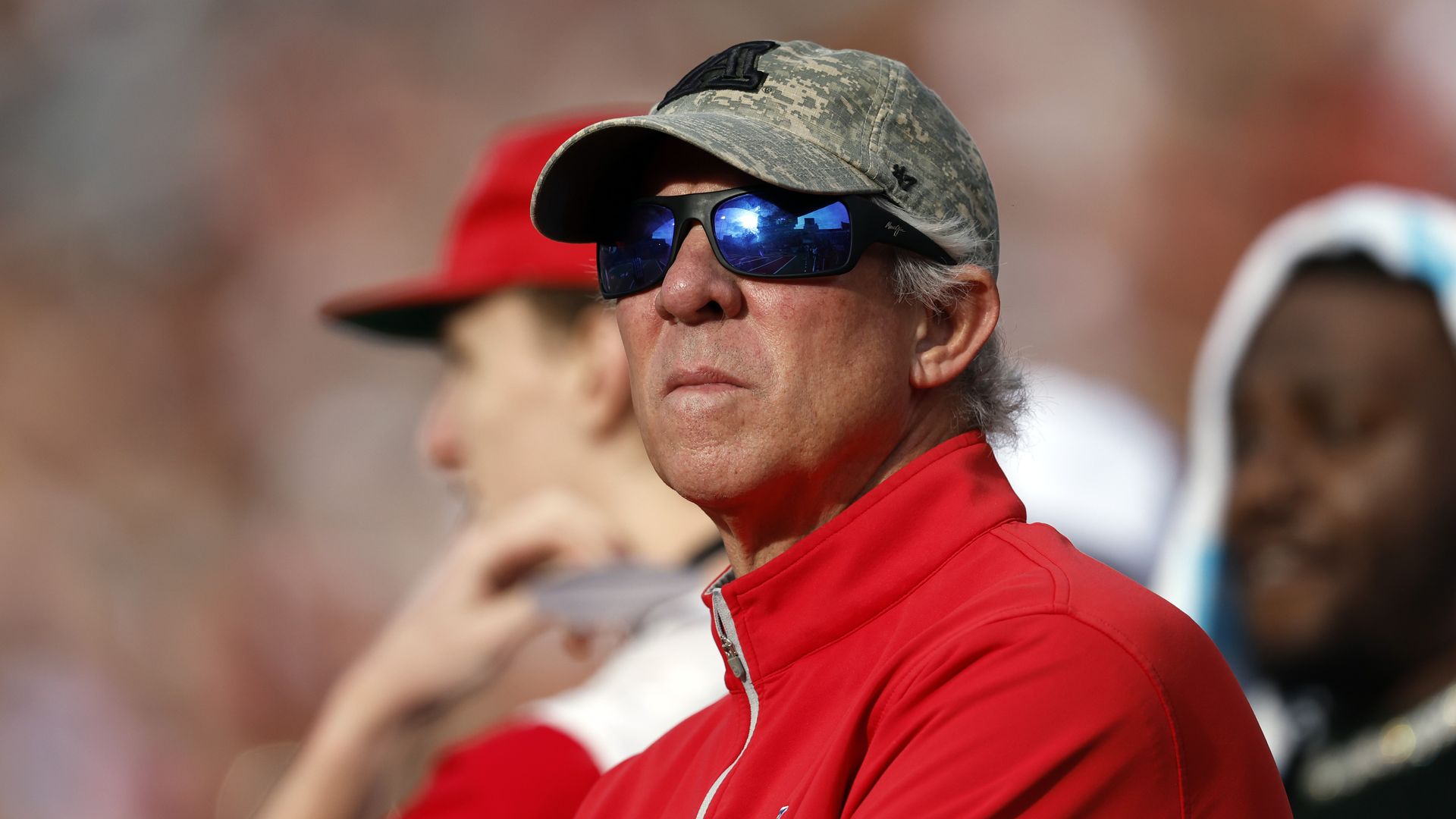 A man watching a football game.