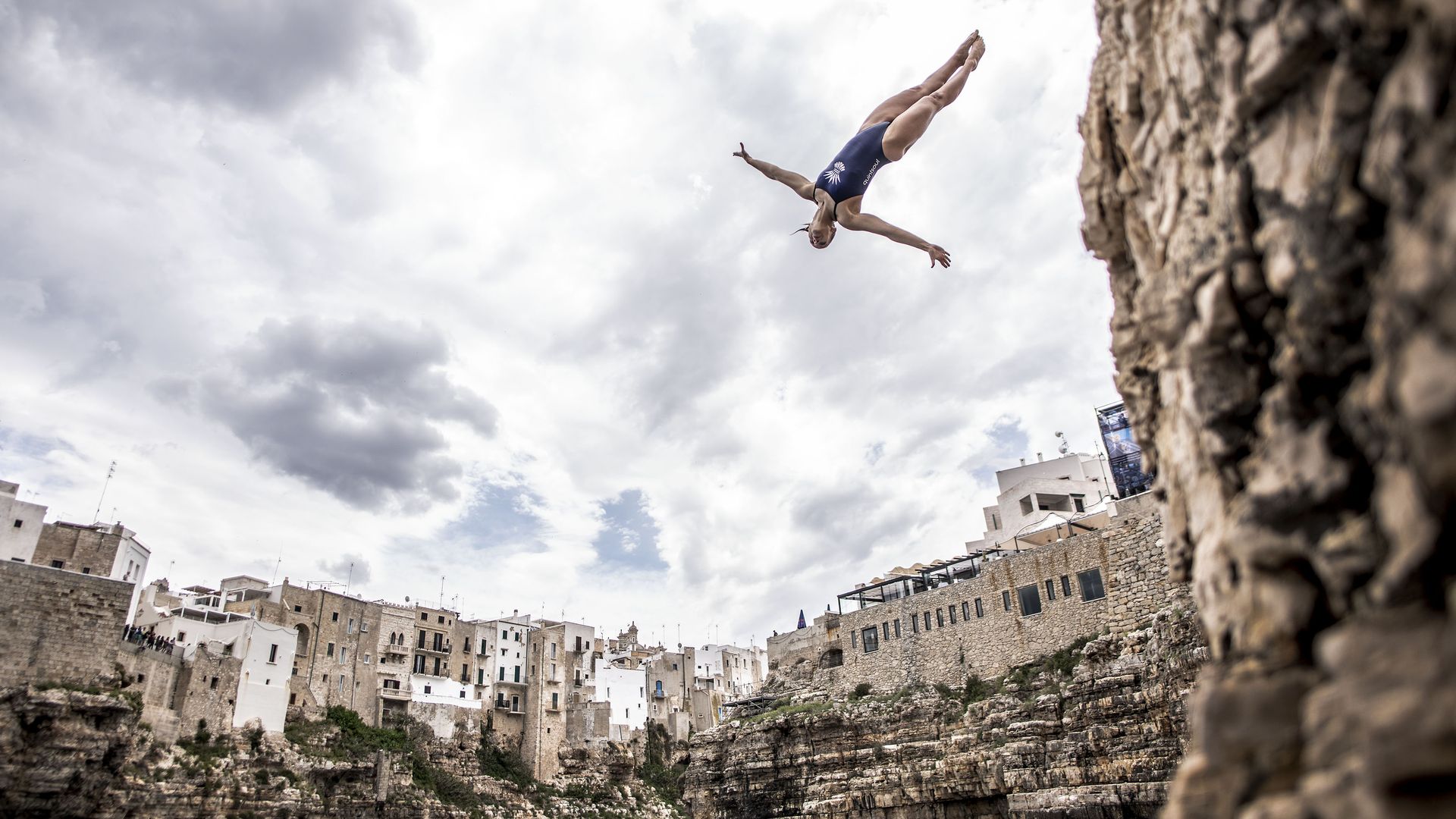 Cliff diving in Italy