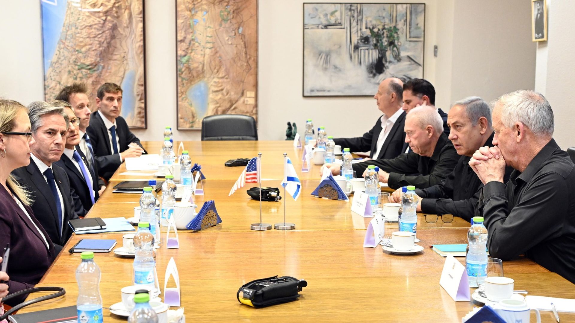 Secretary of State Tony Blinken meets with Israeli Prime Minister Benjamin Netanyahu and Israel's war cabinet.