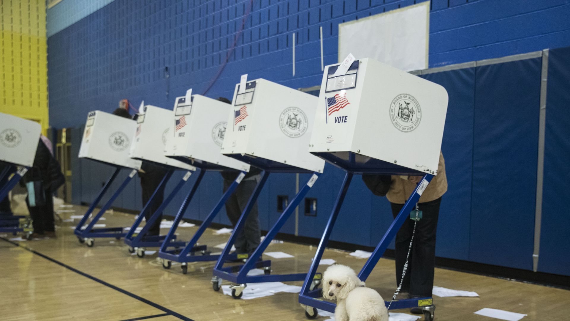 A polling station in Manhattan.