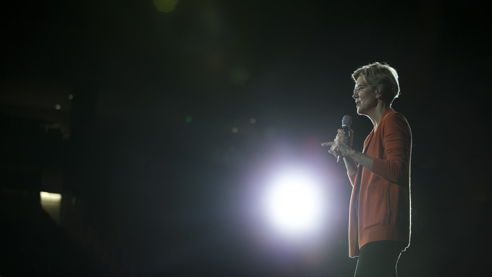 Sen. Elizabeth Warren speaking at a presidential rally