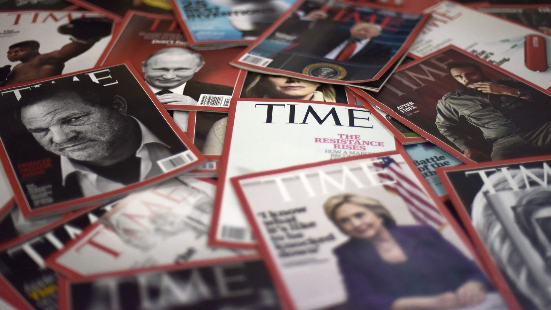 Pile of Time magazines.