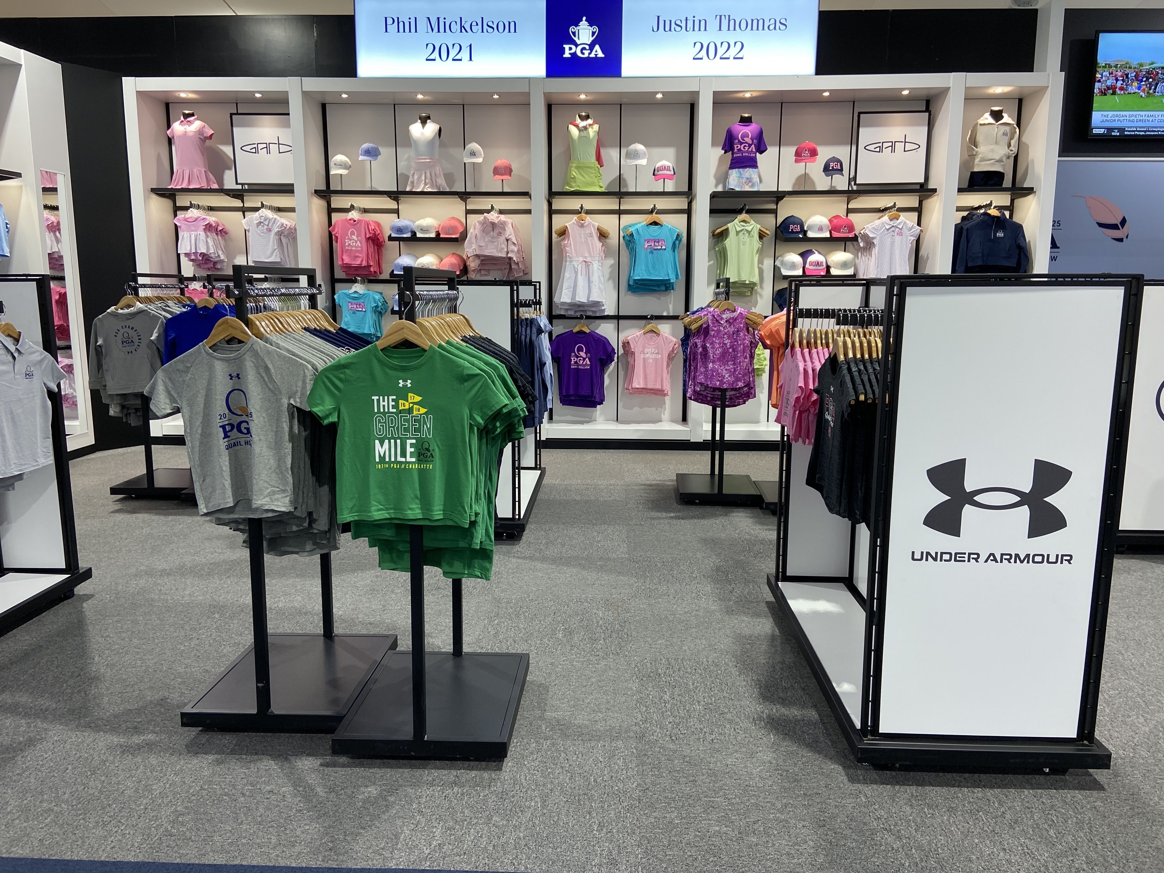 Kid's Under Armour golf apparel at the PGA Shops. 