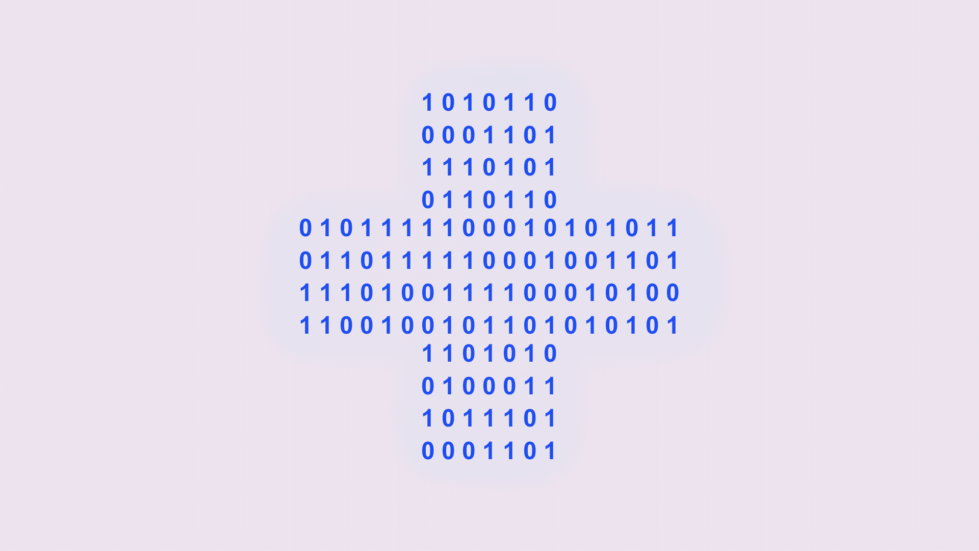 Animated illustration of a health cross with 0s and 1s running across, some sequences are highlighted as malware.