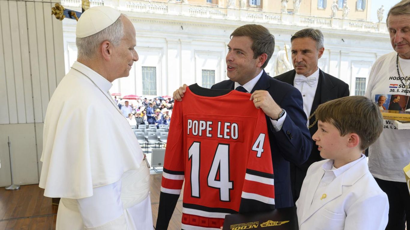 Pope Leo's Hurricanes jersey