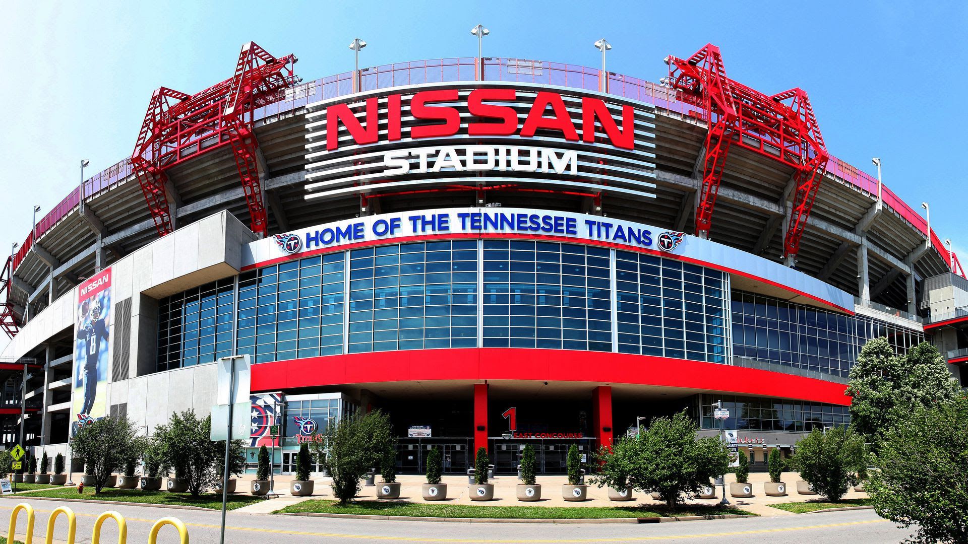 Nissan Stadium from out front.