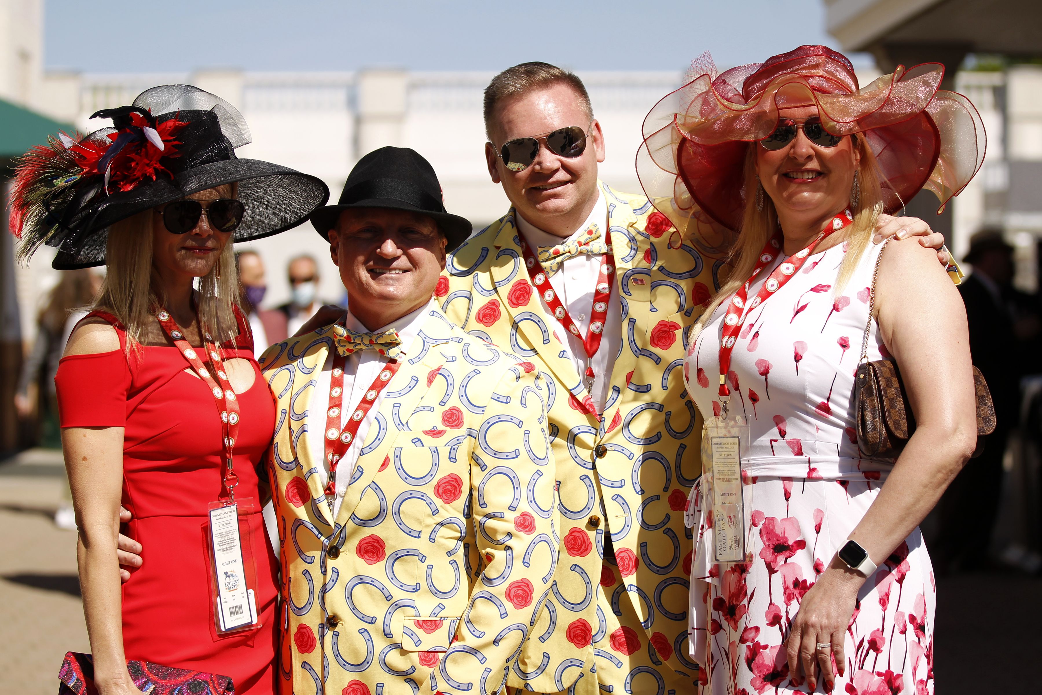 Fancy suits and more fancy hats at Churchill Downs on May 1.