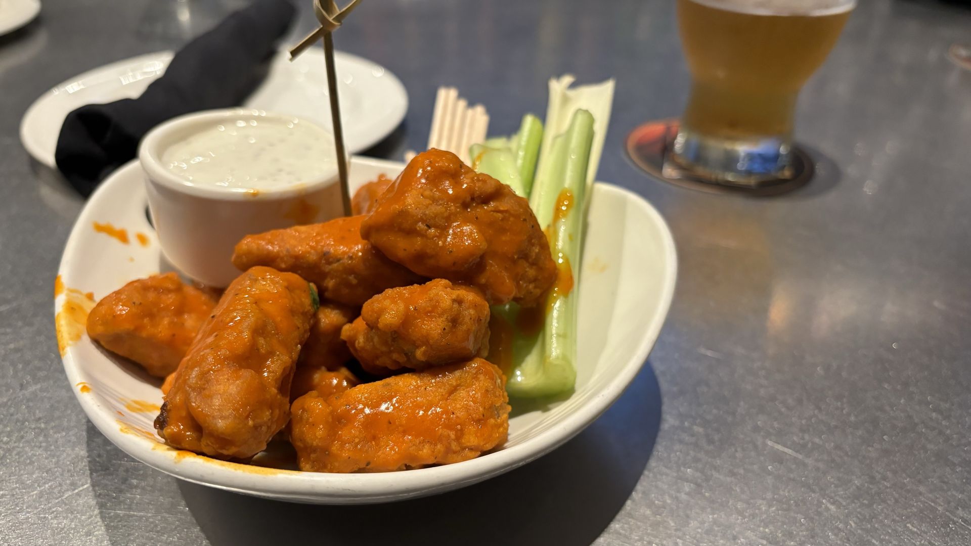 Chicken wings on a plate