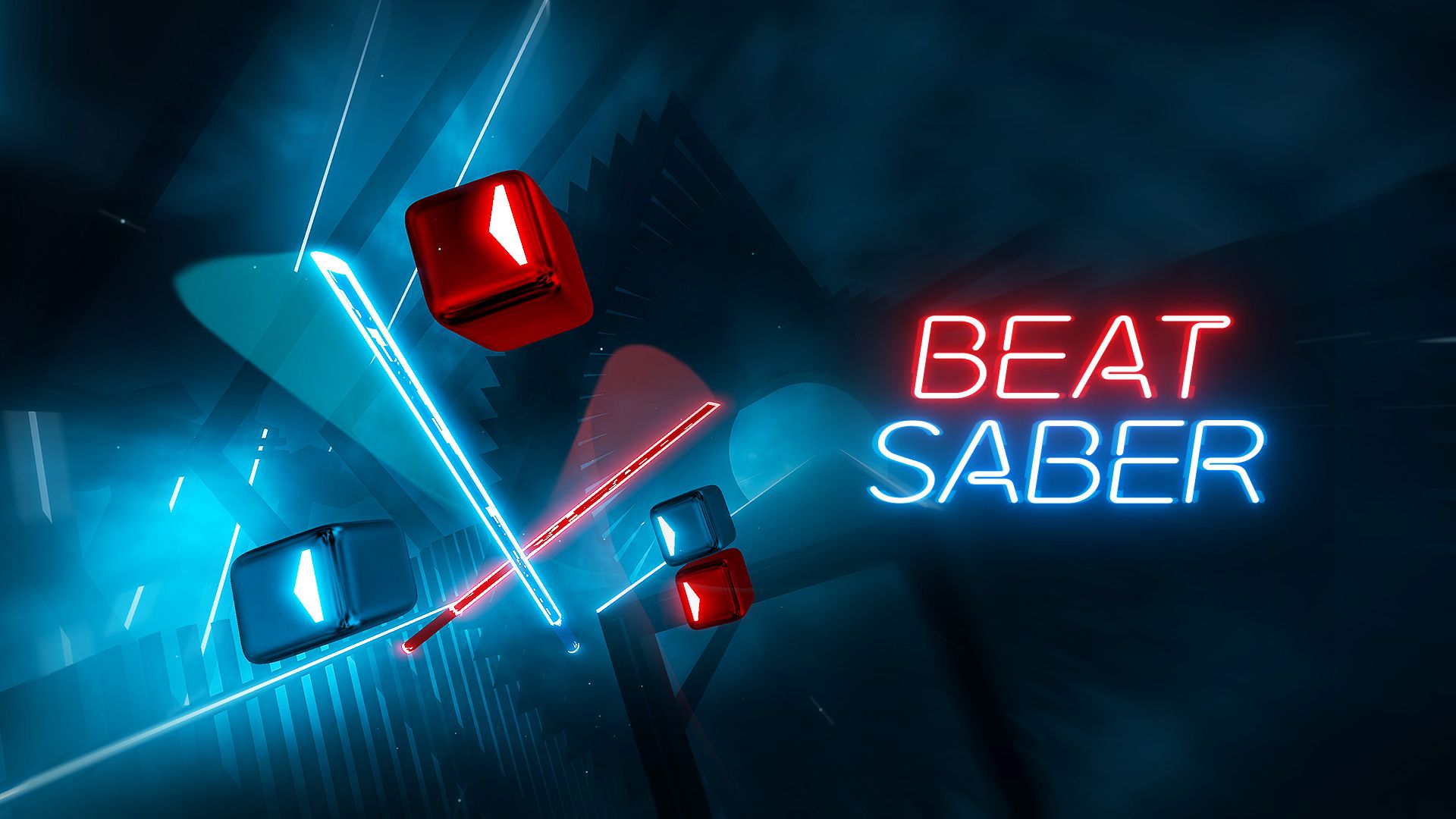 A promotional image for Beat Saber