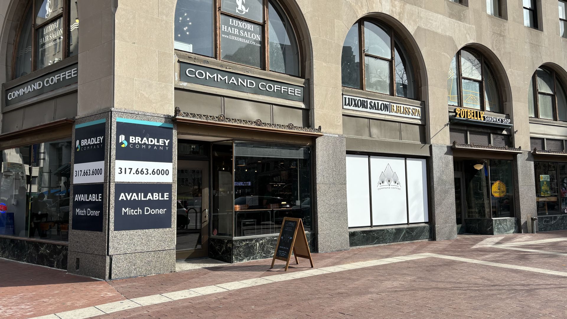 A coffee shop store front