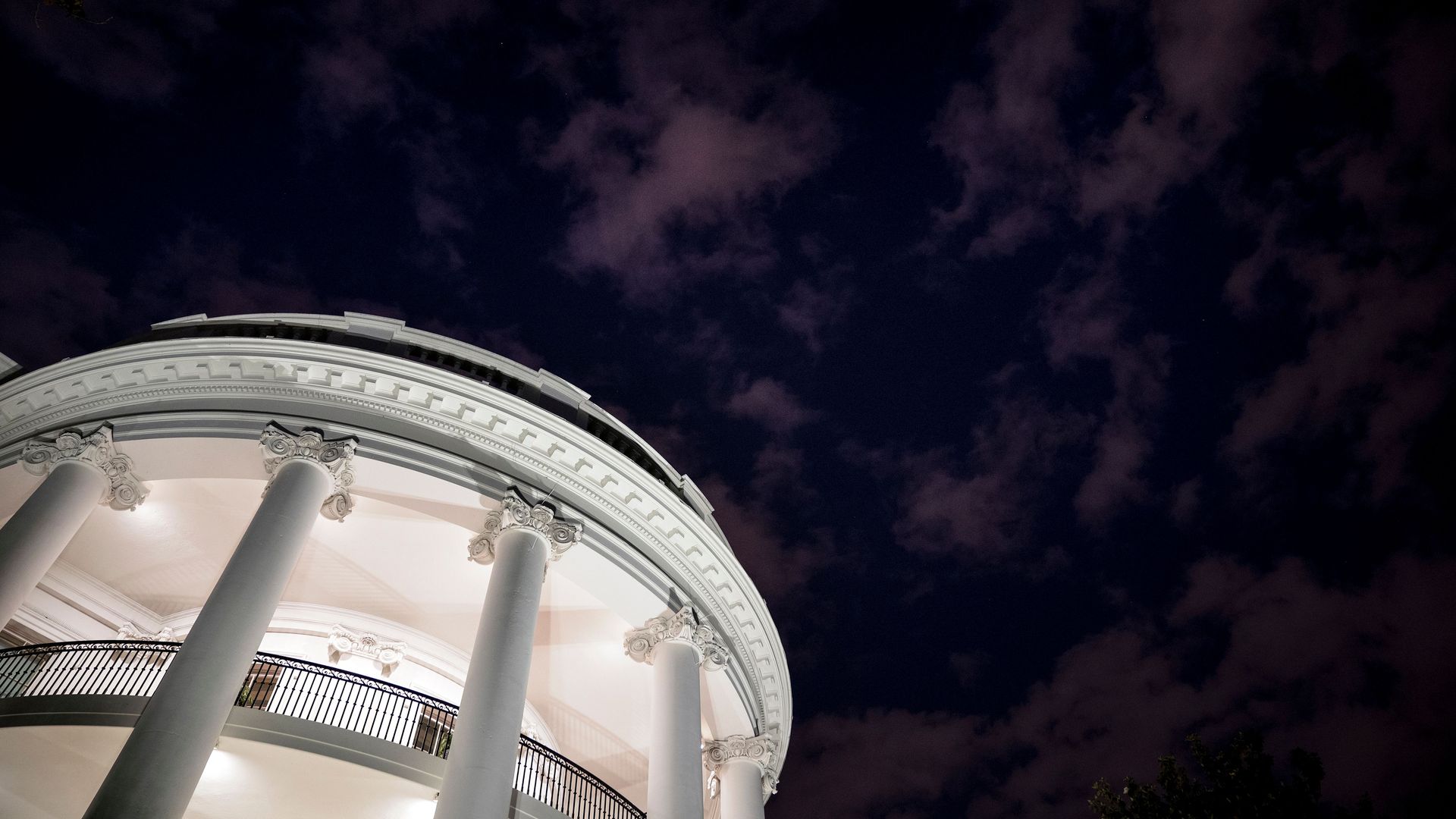 White House at night