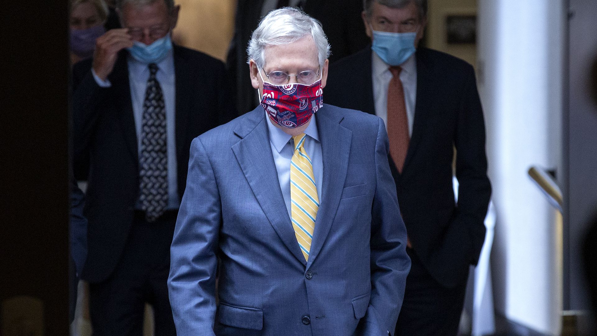 McConnell and other senators walking