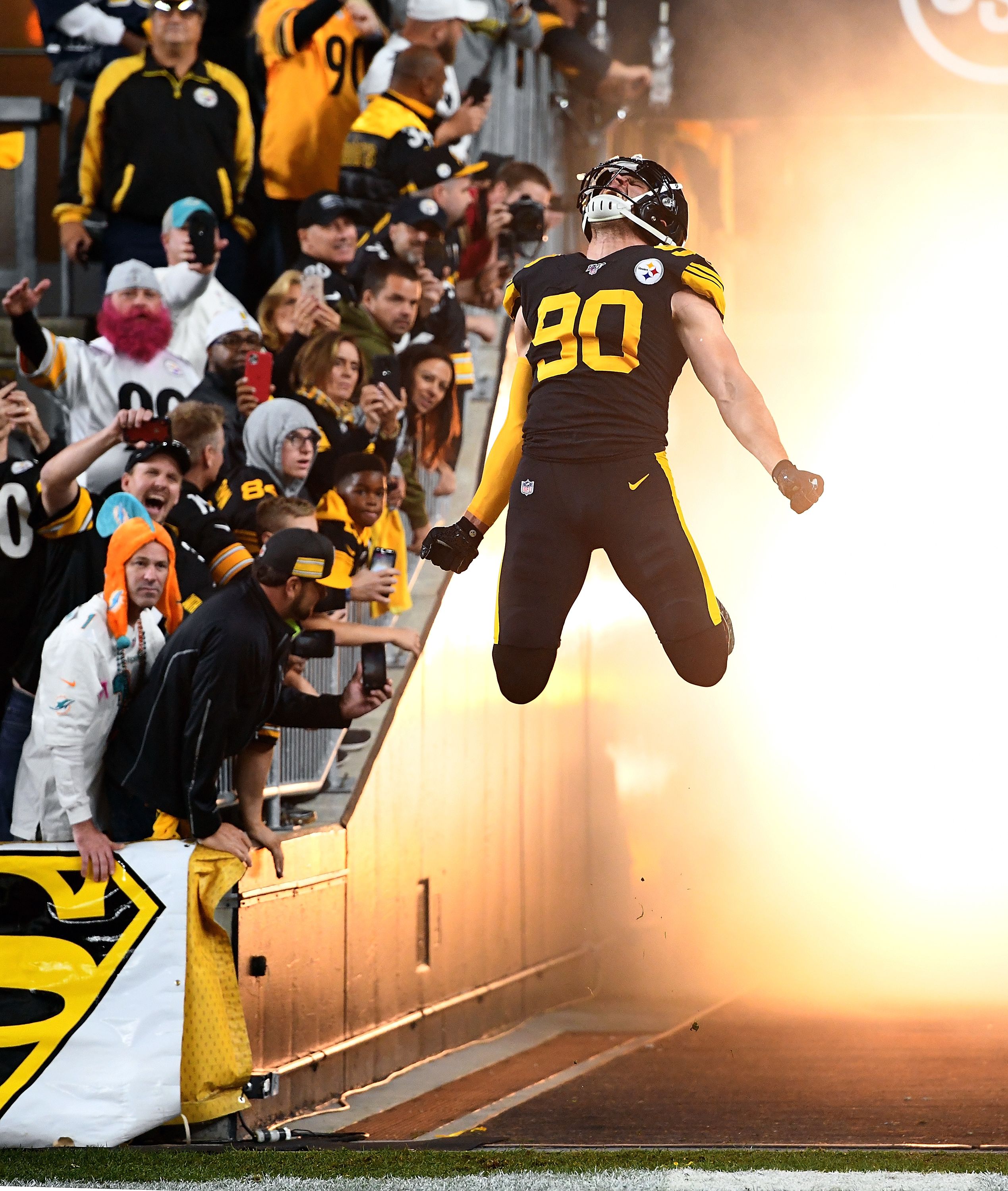 T.J. Watt jumping
