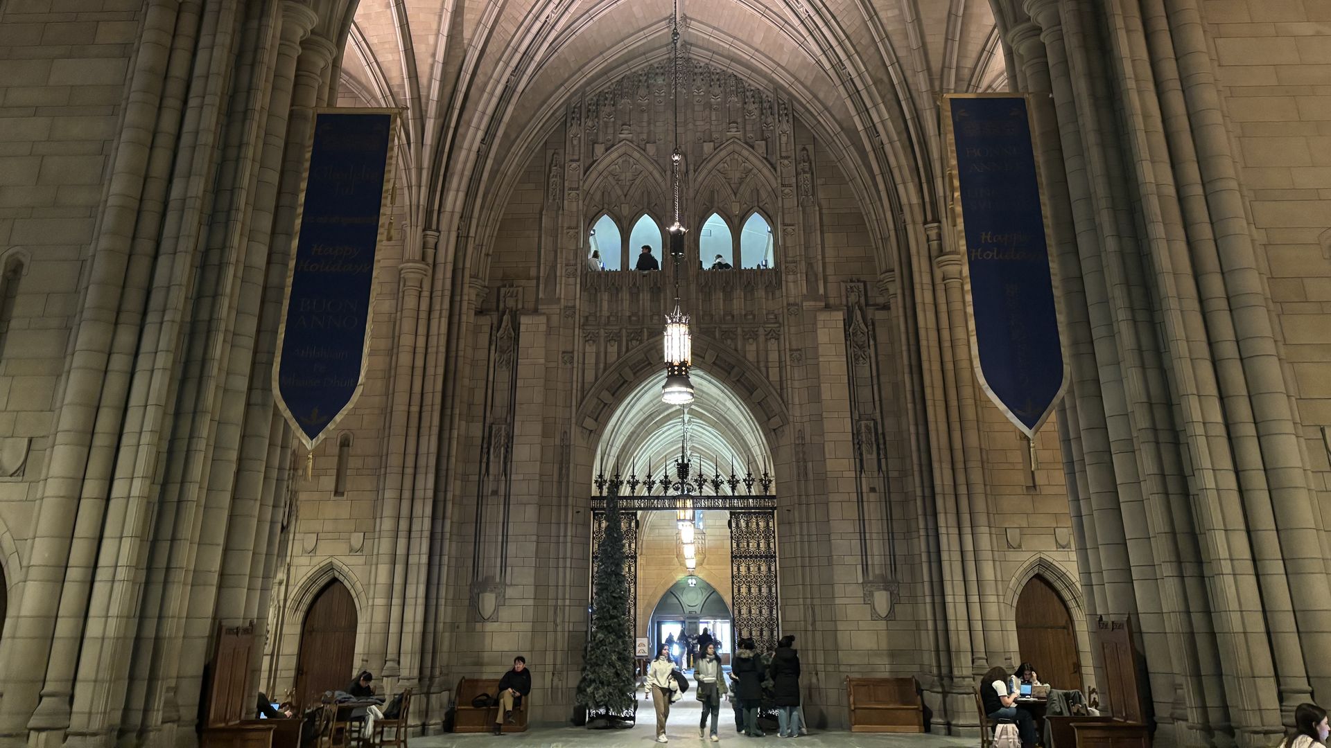 The main hall inside Pittsburgh's Cathedral of Learning