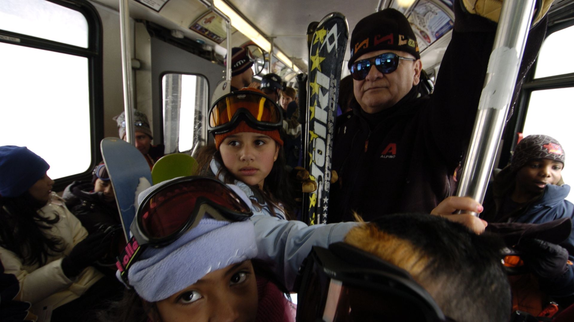 Students from Denver's Swansea Elementary School skiing