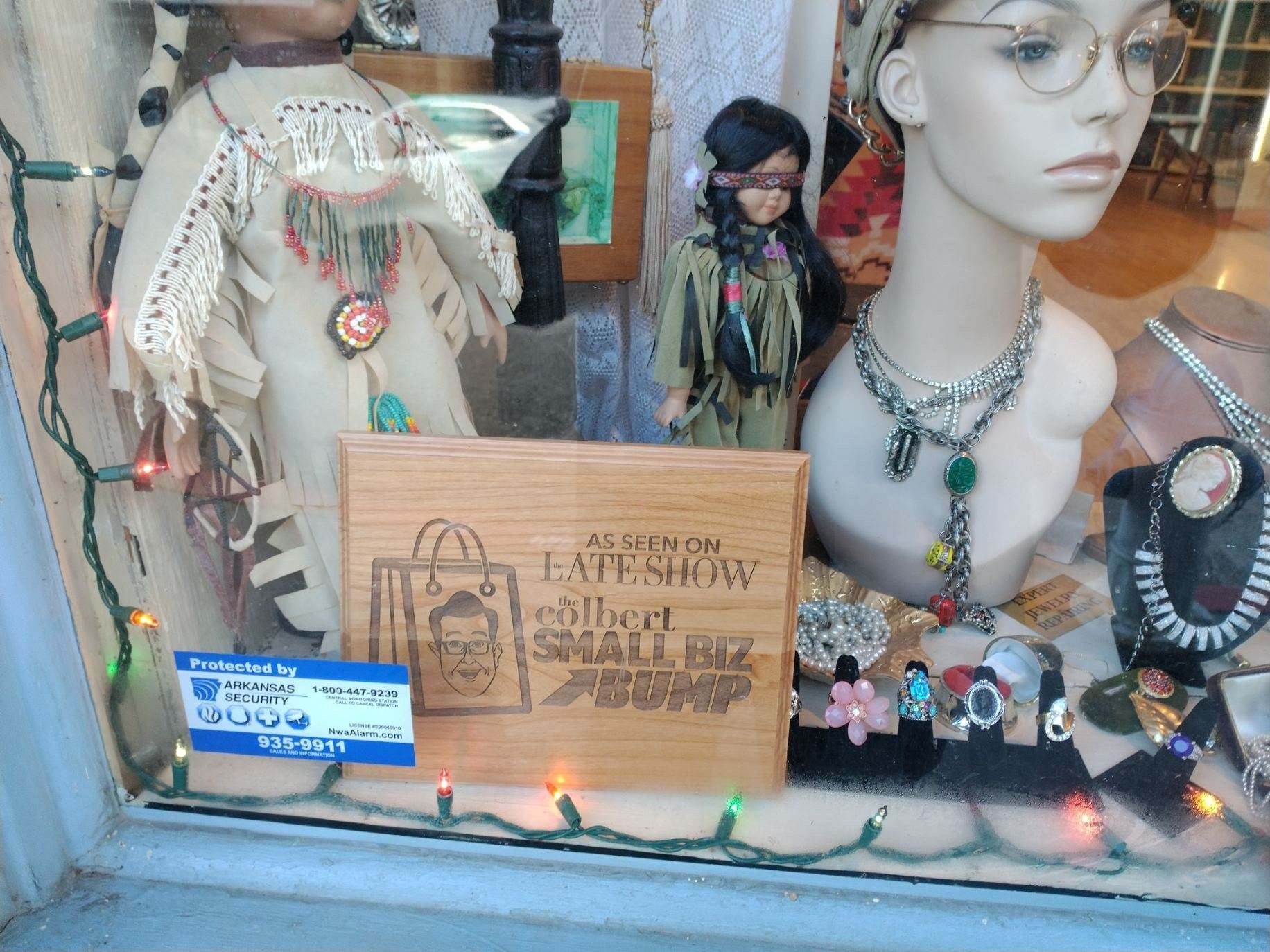A plaque sent to Vintage Jewelry from "The Late Show." Photo: courtesy Clyde Leach 