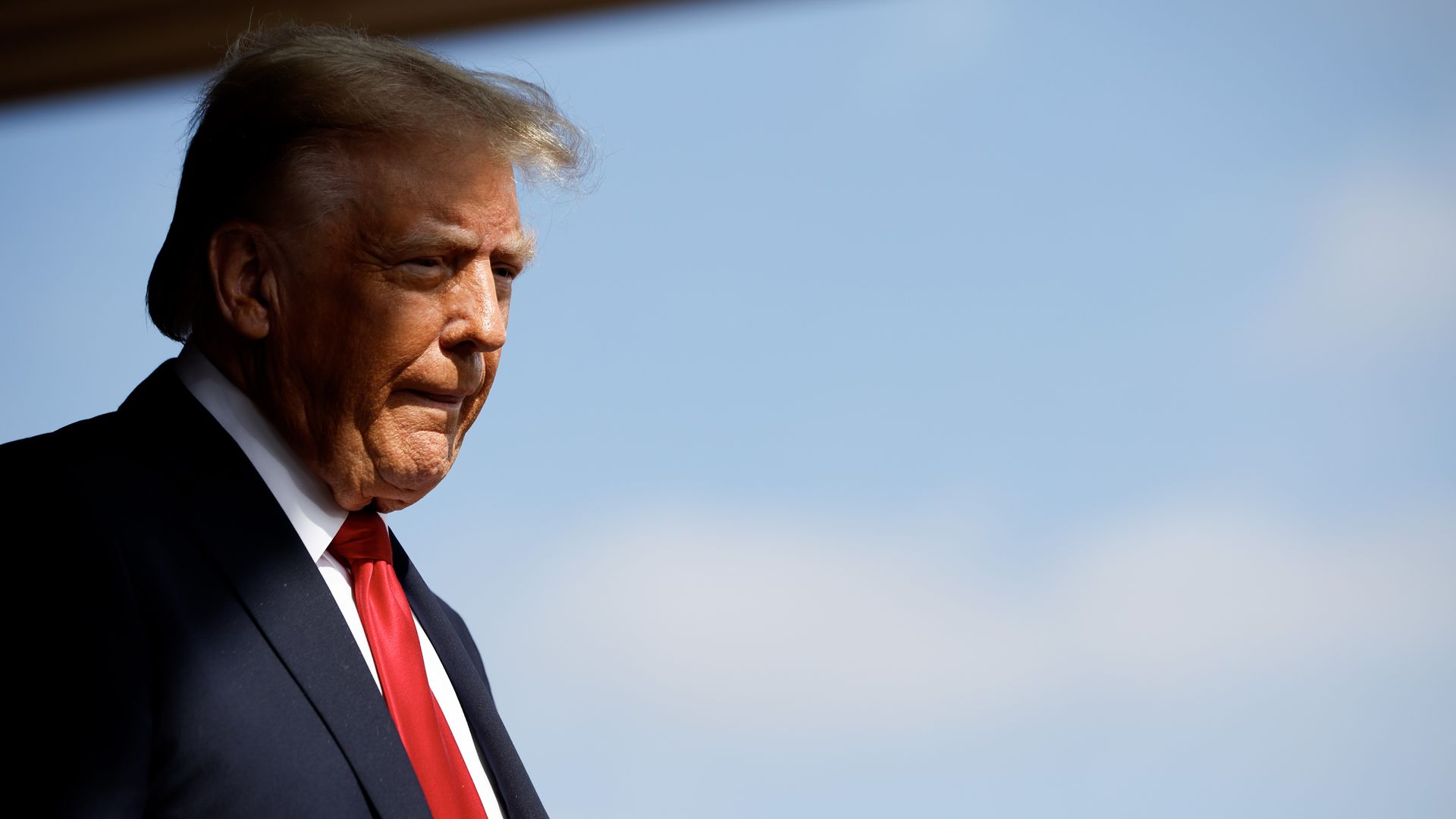 Republican presidential nominee, former President Donald Trump holds a campaign rally at Gastonia Municipal Airport on November 02, 2024 in Gastonia, North Carolina. With three days until the election, Trump is campaigning for re-election in the battleground state of North Carolina, 