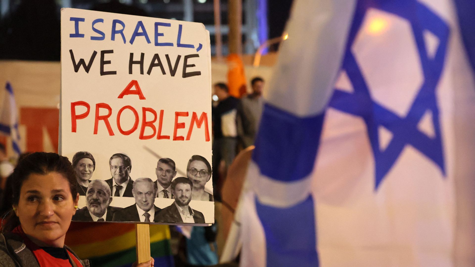 Israelis protest Netanyahu's government in Tel Aviv