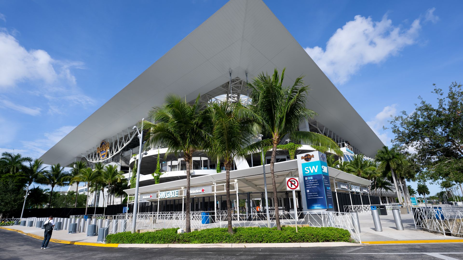 The outside of Miami's Hard Rock Stadium.
