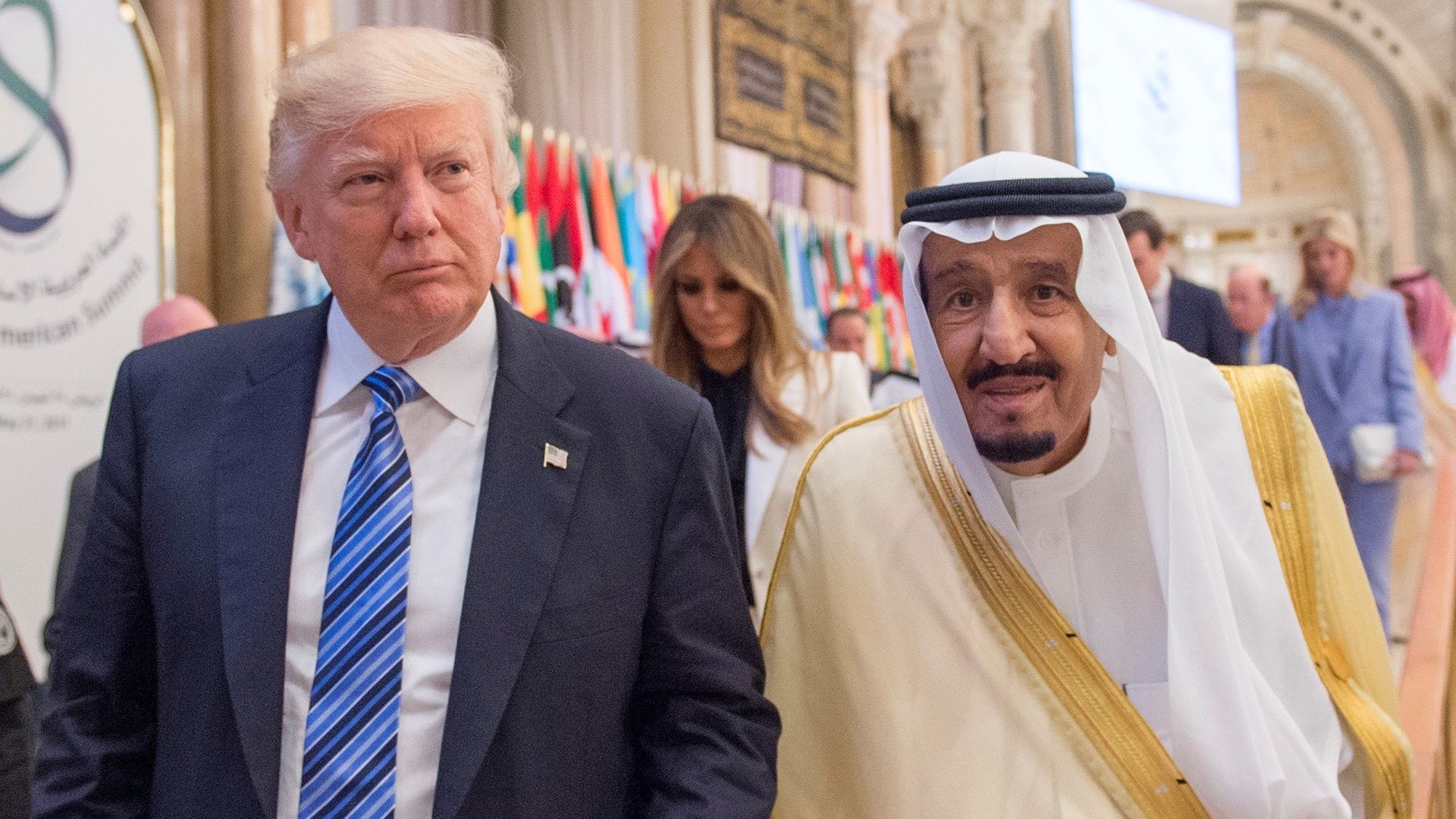 Donald Trump and Saudi Arabia King Salman. 