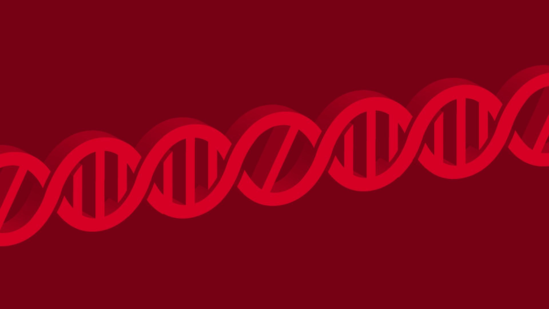 Illustration of a DNA strand with the middle link having a no-go sign