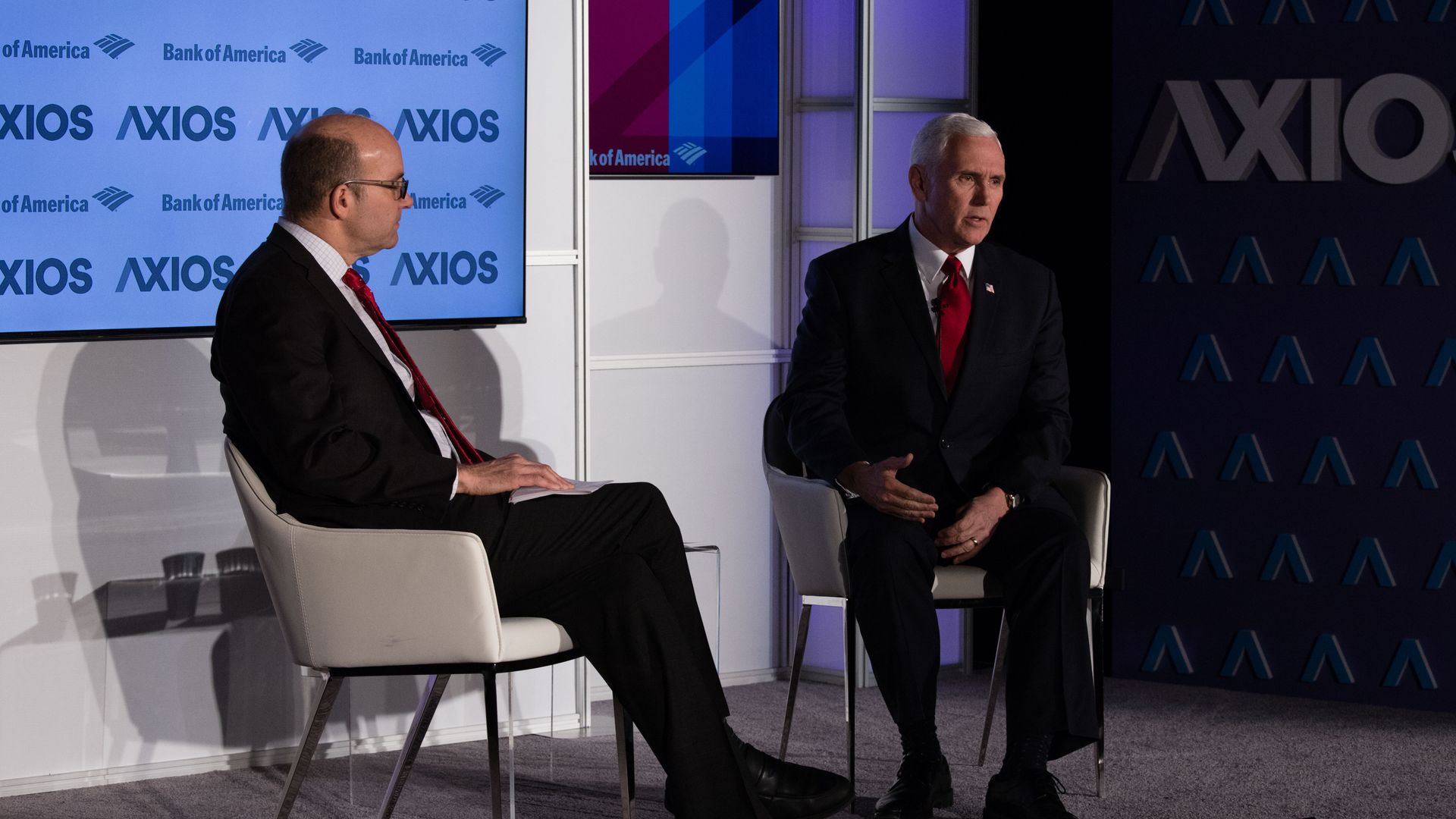 Vice President Mike Pence with Axios' Mike Allen.