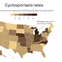 Cyclosporiasis: Case rates rise in five outbreak states