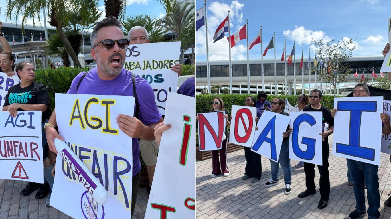 Miami airport workers allege wage theft, ask for pay protections ...