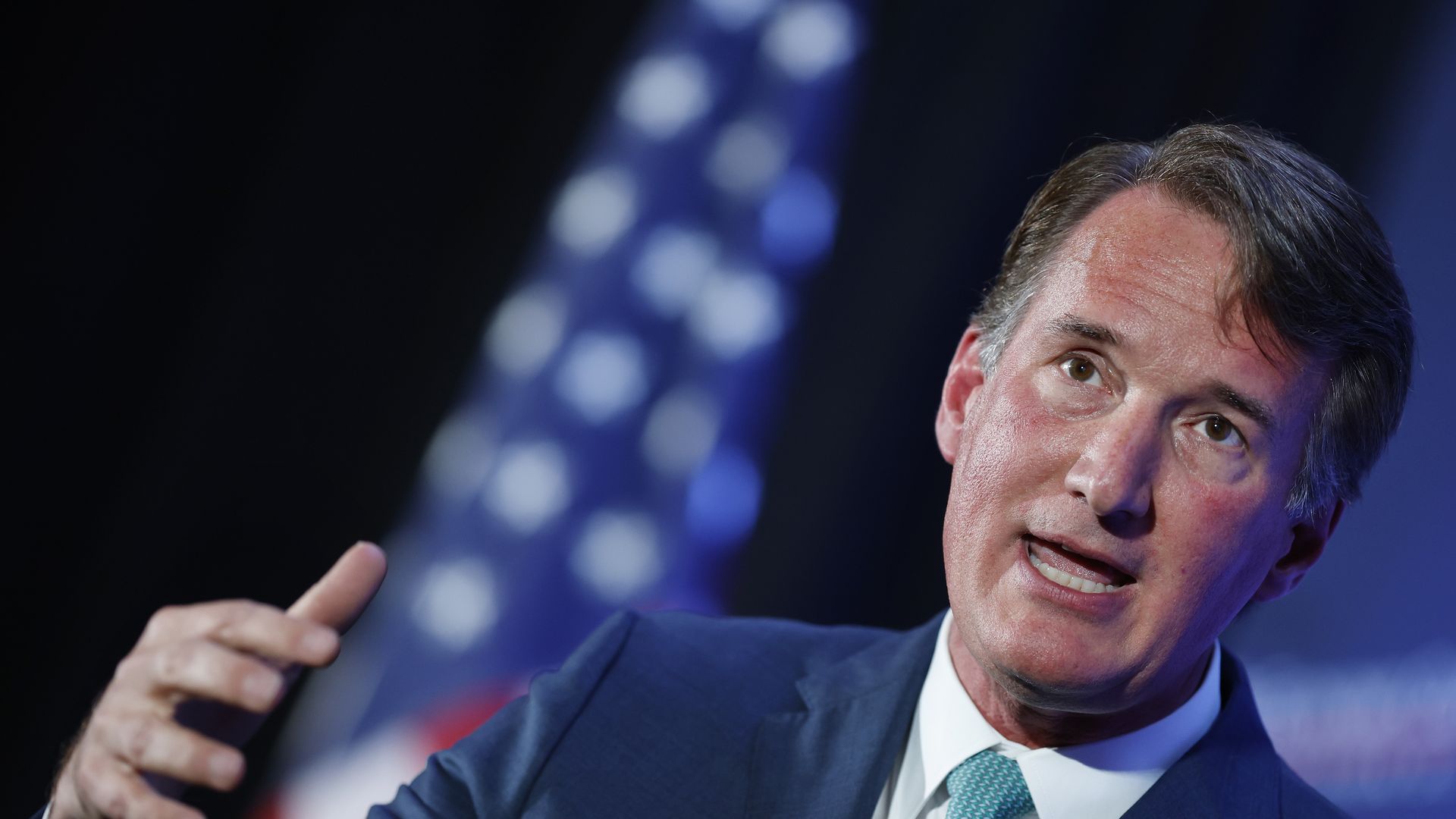 Virginia Gov. Glenn Youngkin speaks at an event.