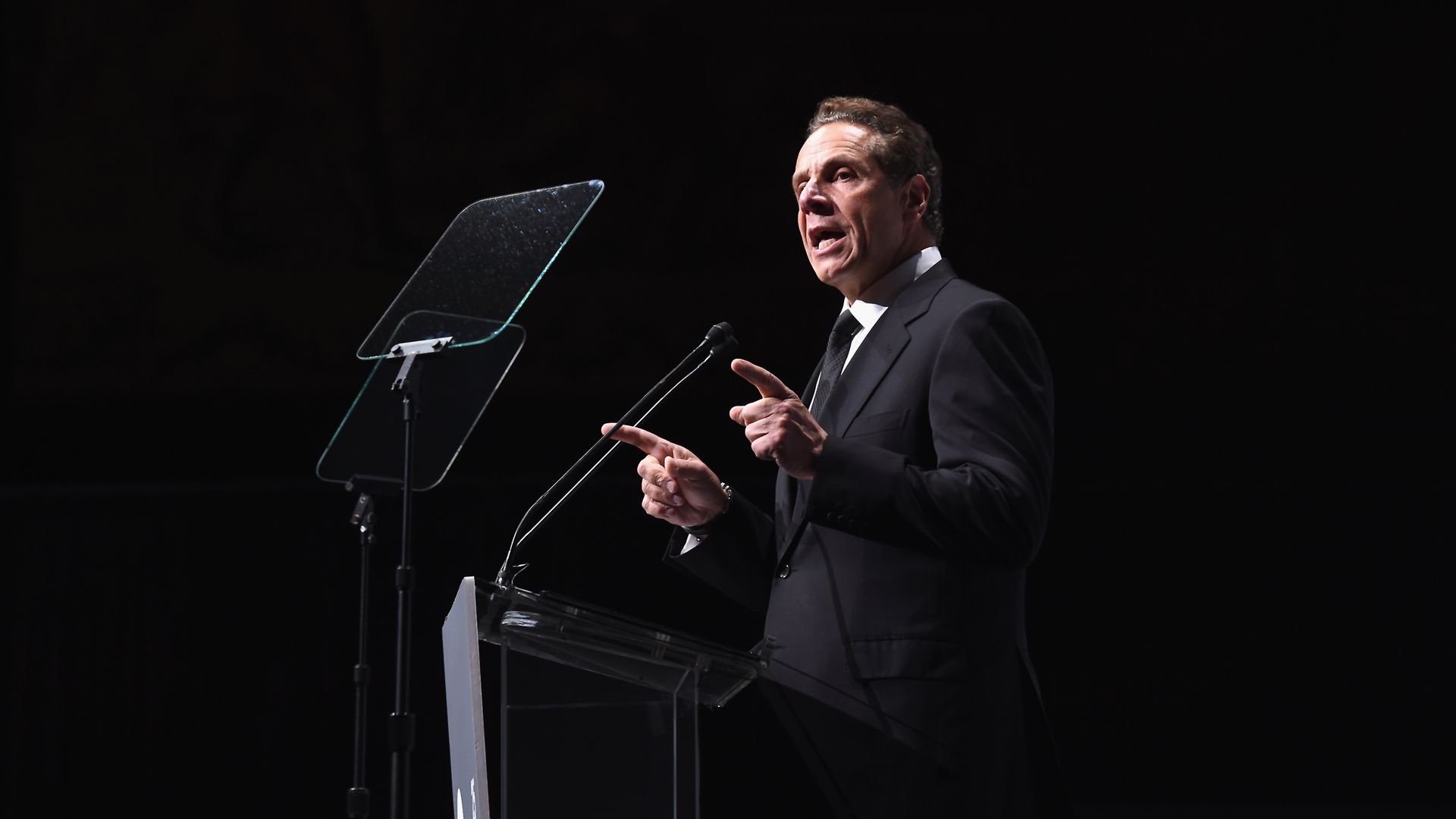 New York Gov. Andrew Cuomo speaking at a charity event.