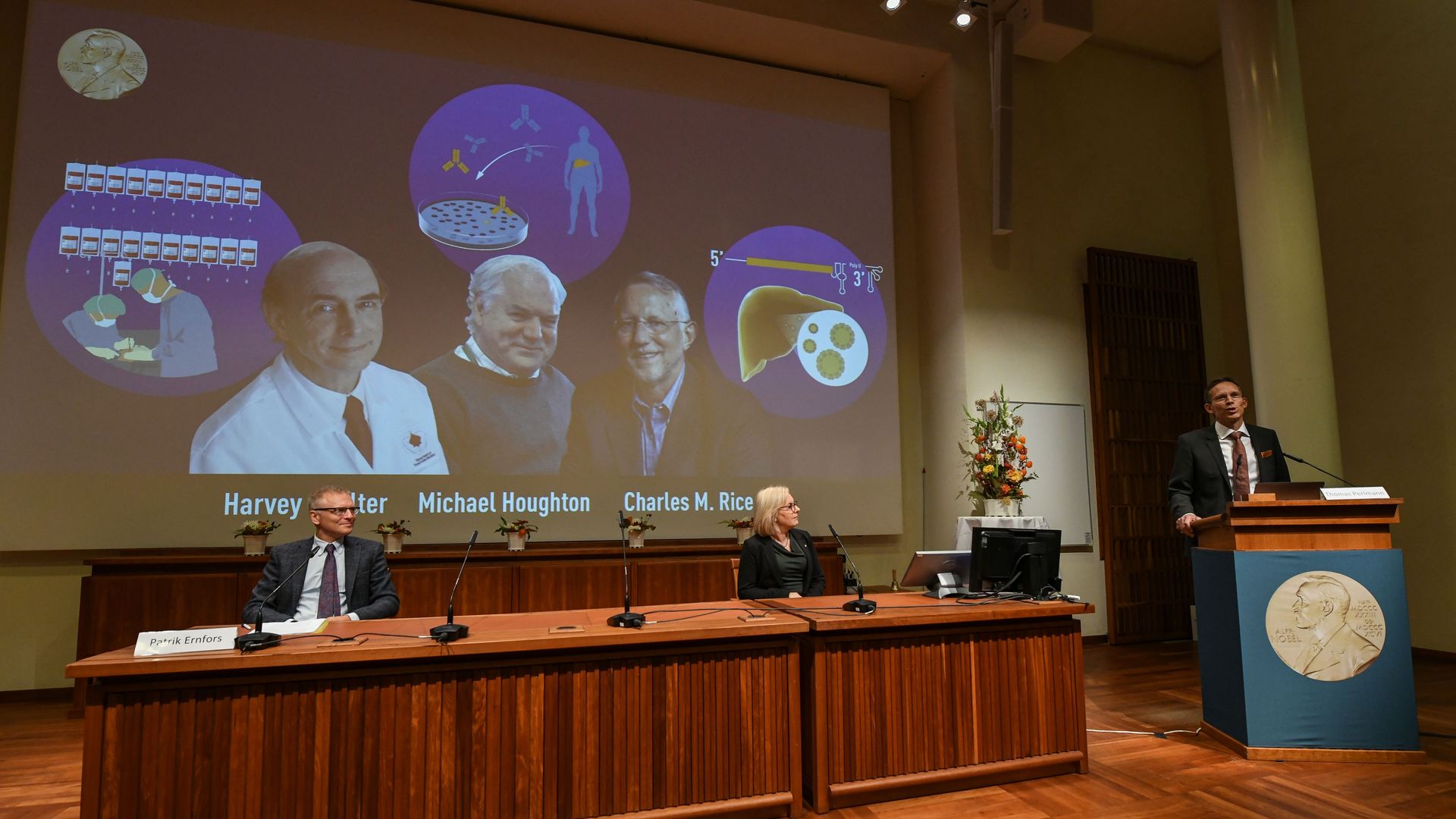  Americans Harvey Alter and Charles Rice as well as Briton Michael Houghton win the 2020 Nobel Medicine Prize for the discovery of Hepatitis C virus