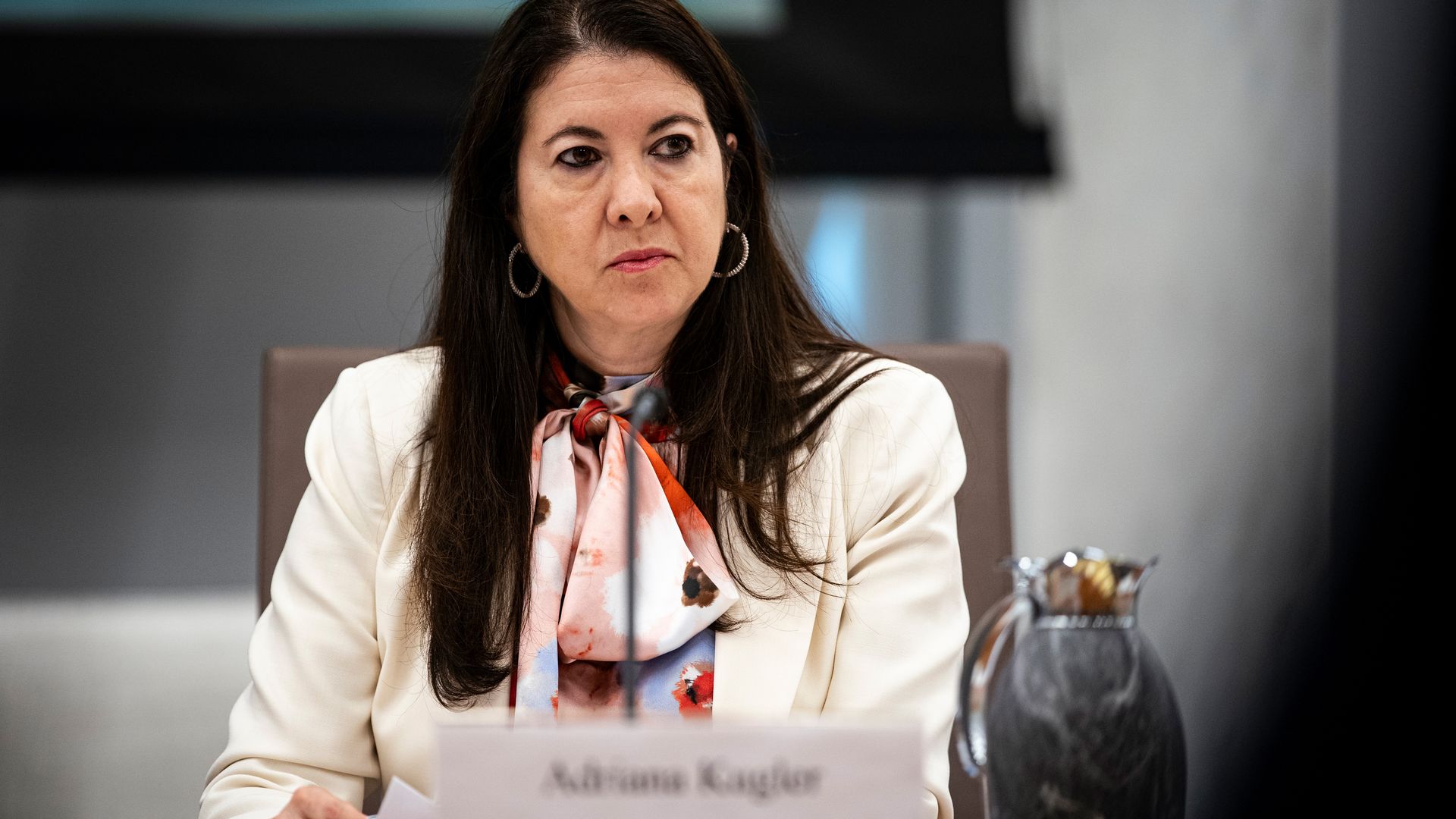 Adriana Kugler, governor of the US Federal Reserve, during the Federal Reserve Board open meeting