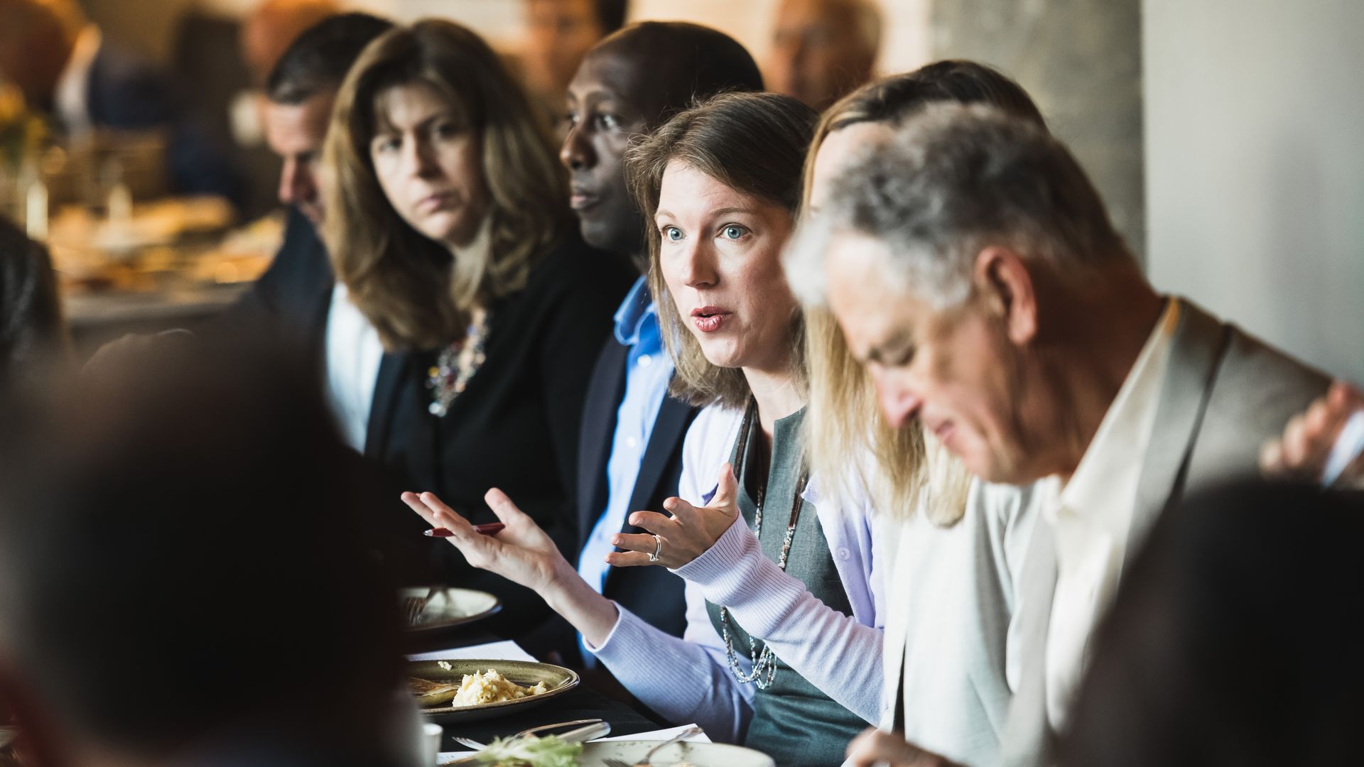 Axios' Kim Hart at the roundtable in Minneapolis.