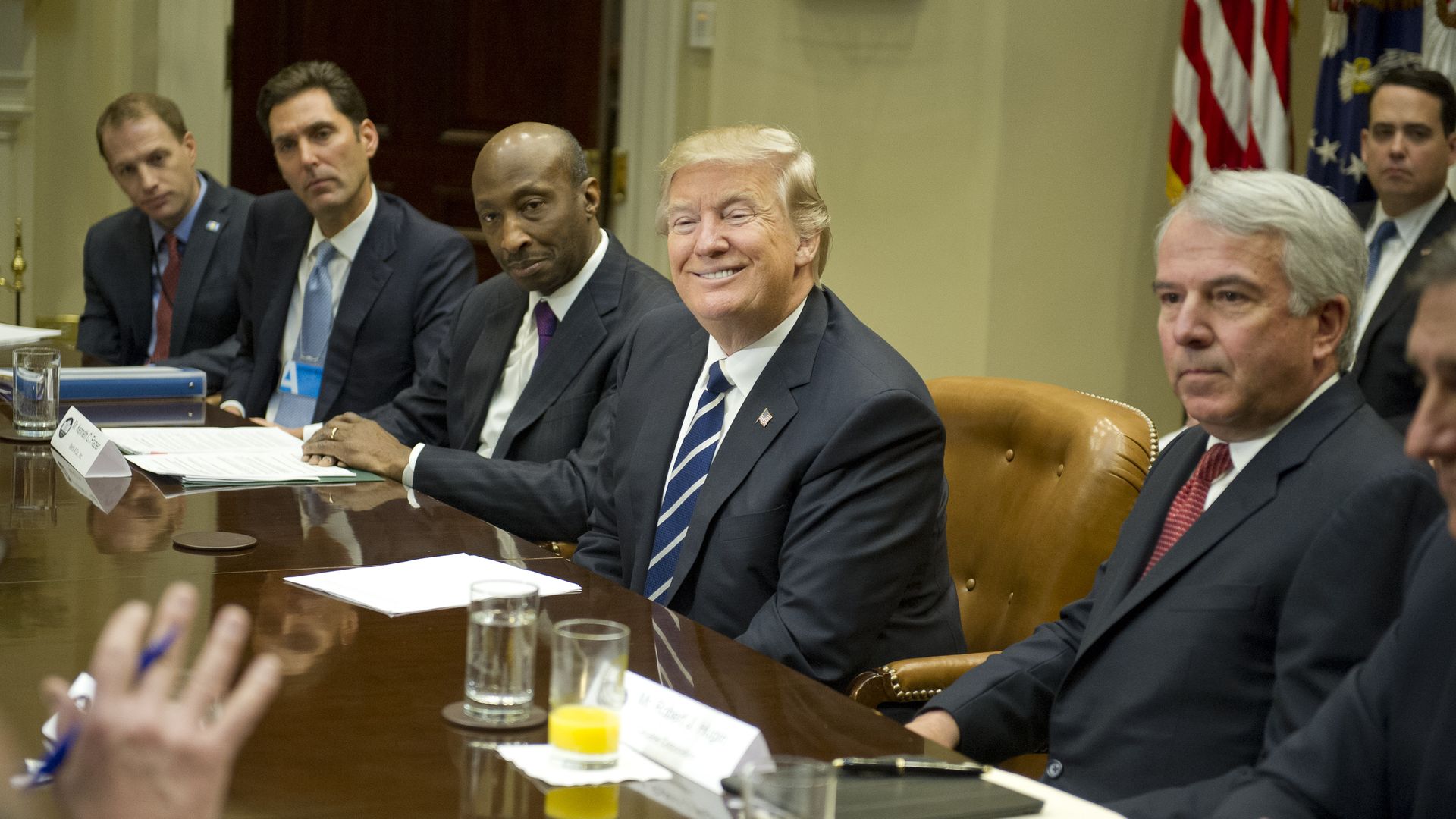 President Trump with representatives of PhRMA