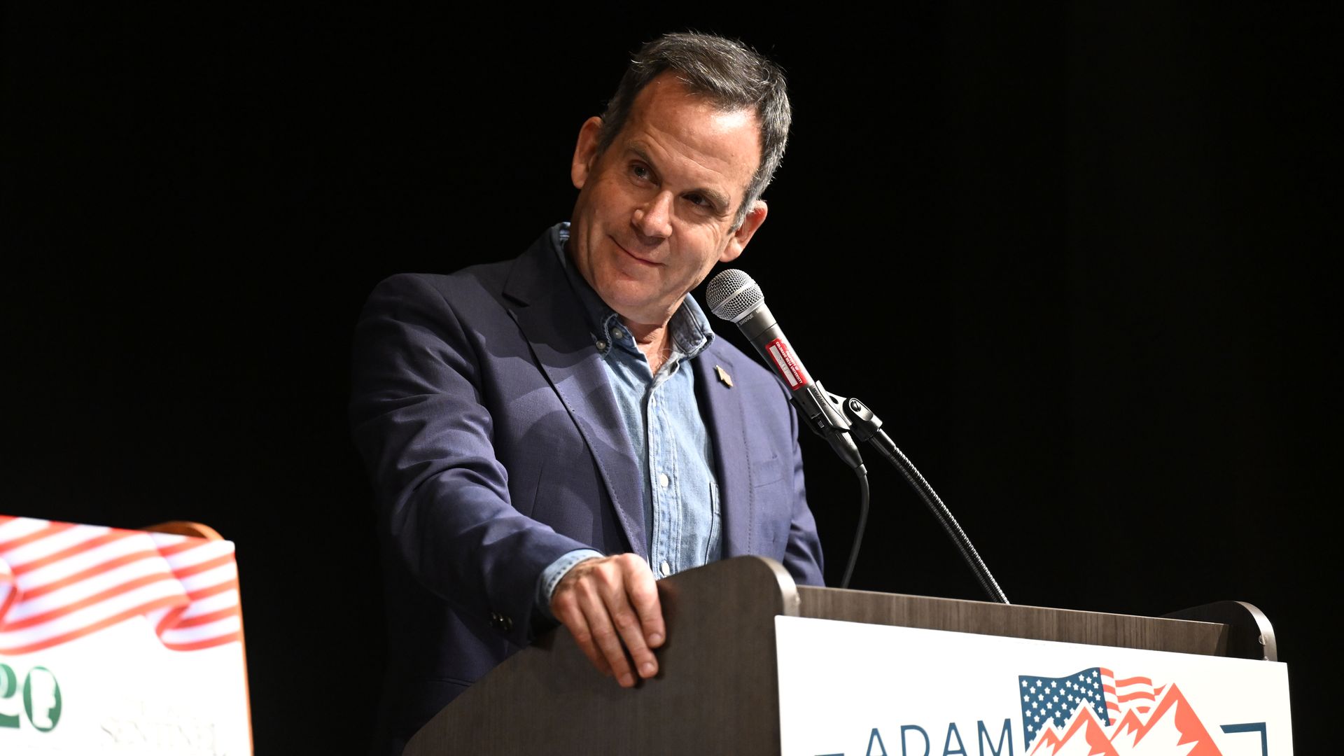 Adam Frisch at a debate in 2022. Photo: RJ Sangosti/Denver Post via Getty Images