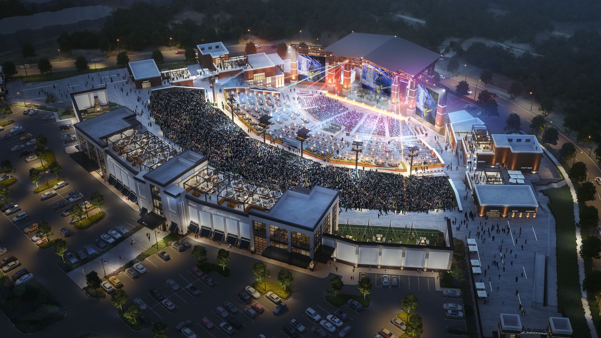 A rendering of the Sunset Amphitheater under construction in Colorado Springs. Image courtesy of Shorefire Media