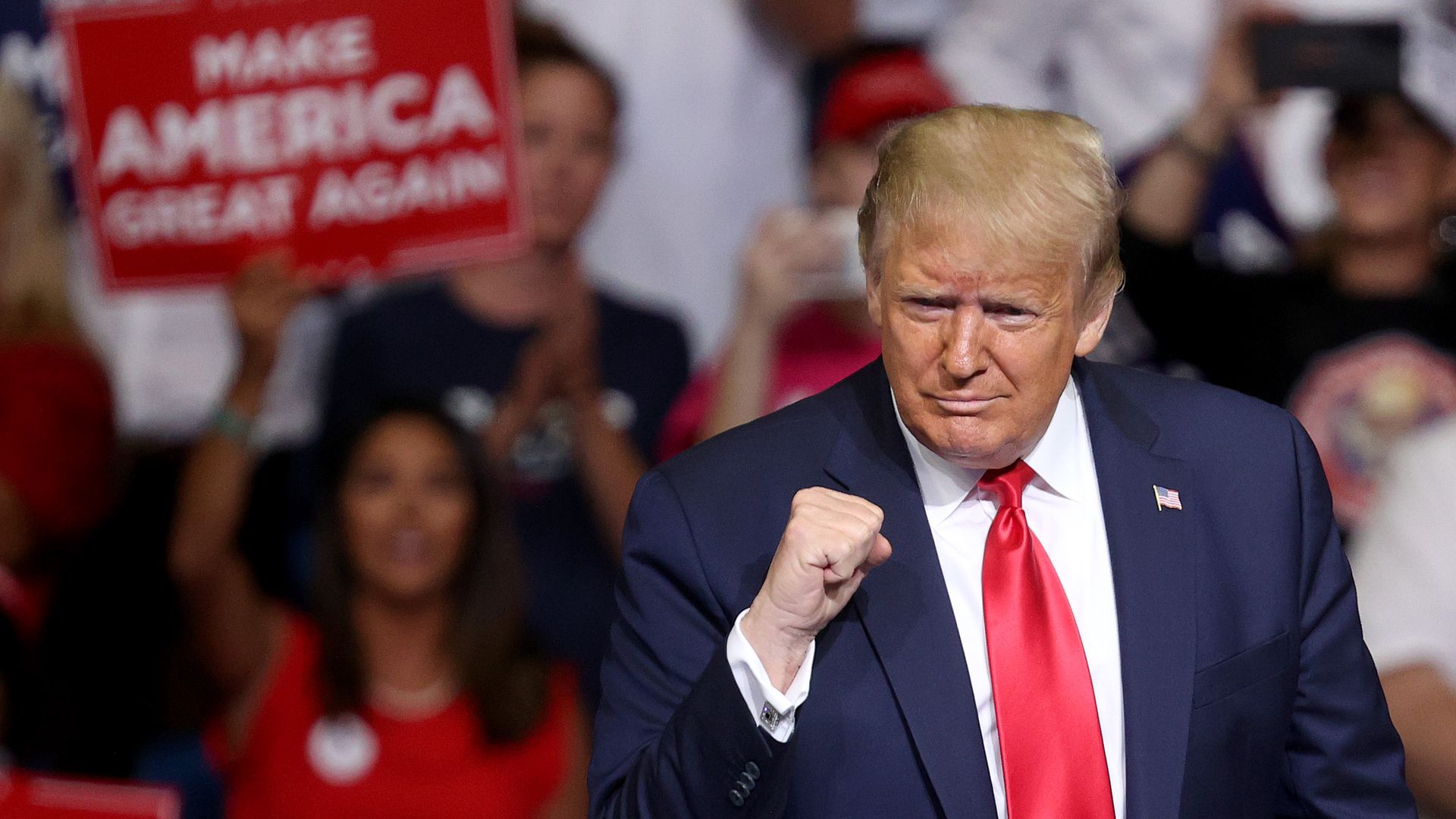President Donald Trump arrives at a campaign rally at the BOK Center, June 20, 2020 in Tulsa, Oklahoma.