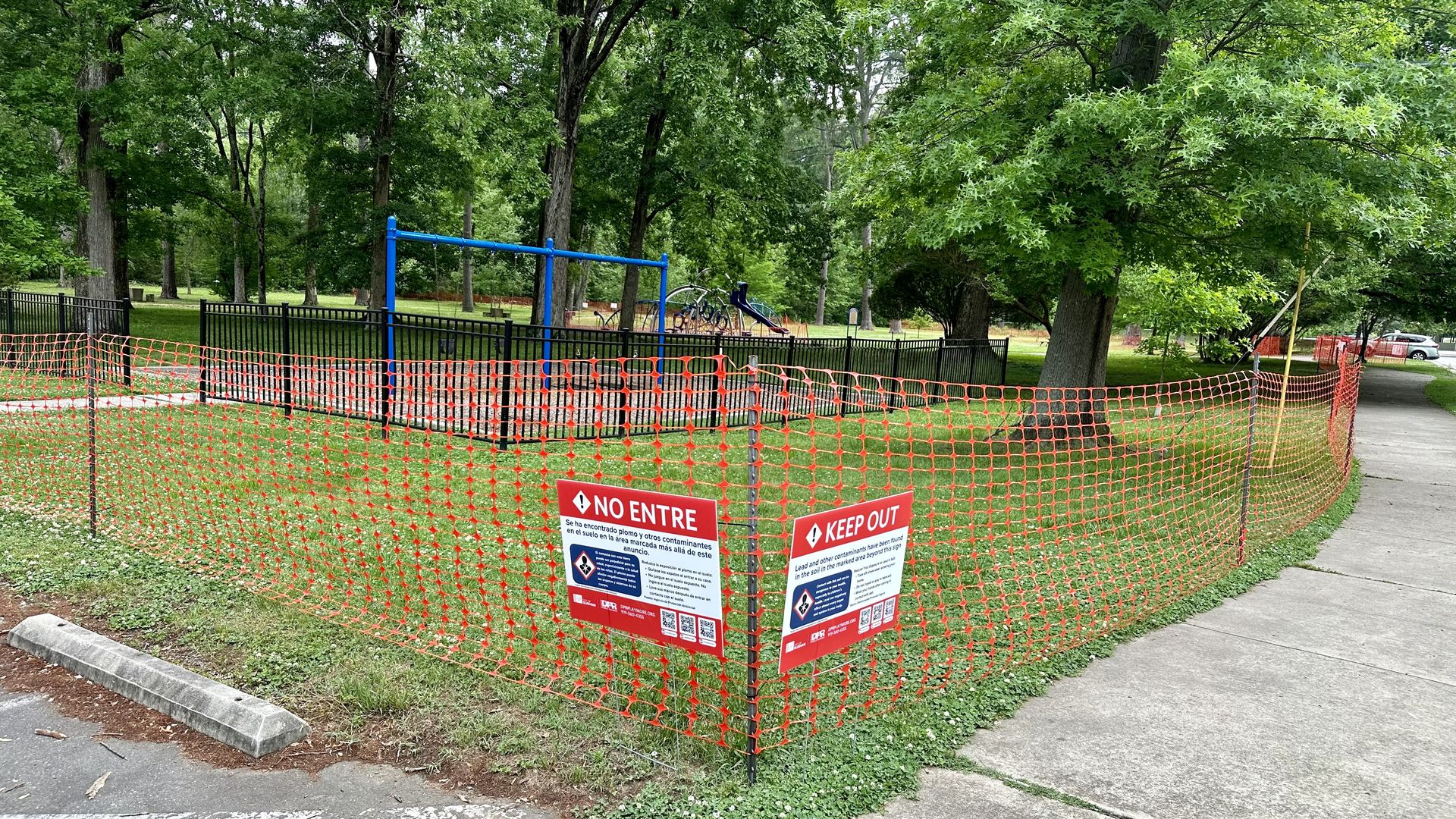 Fencing around Northgate Park