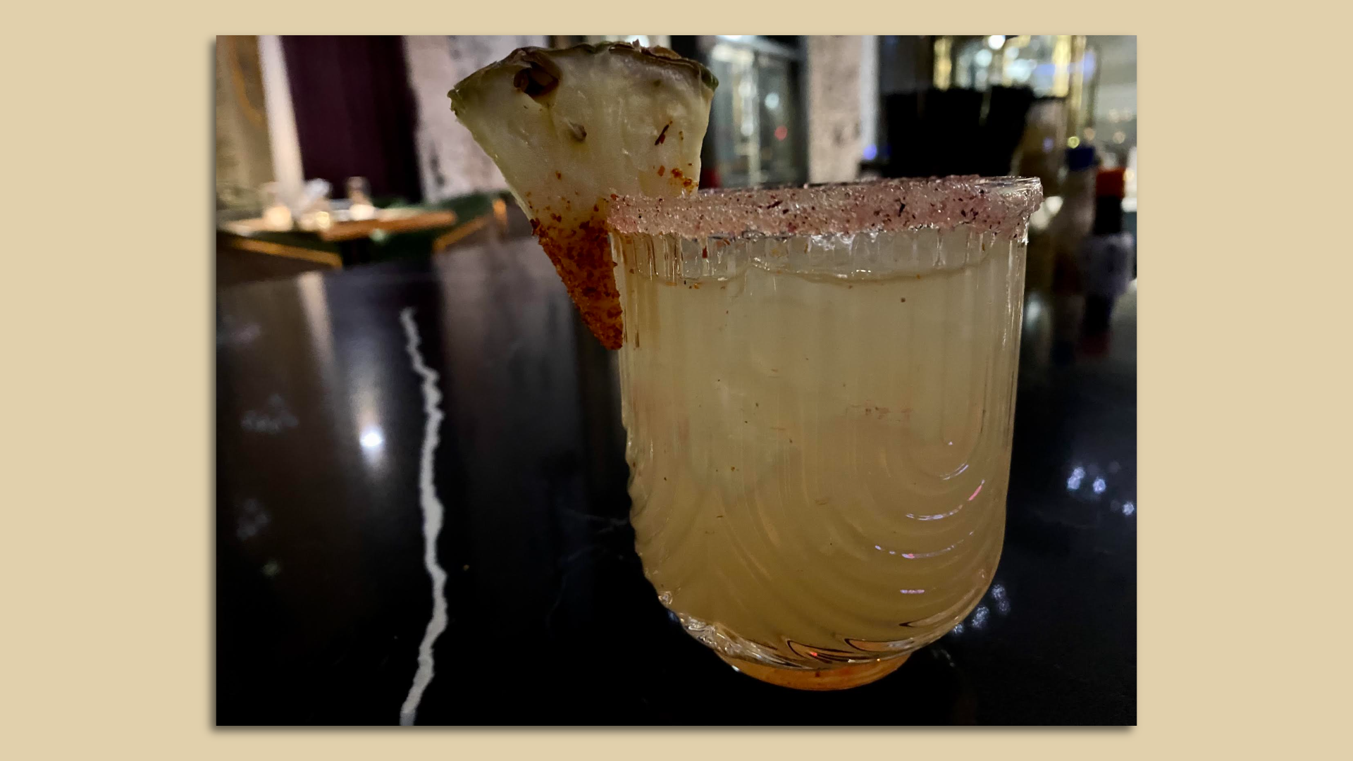 A pineapple cocktail