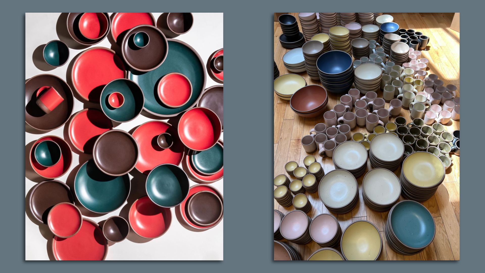 A ton of very pretty handcrafted plates