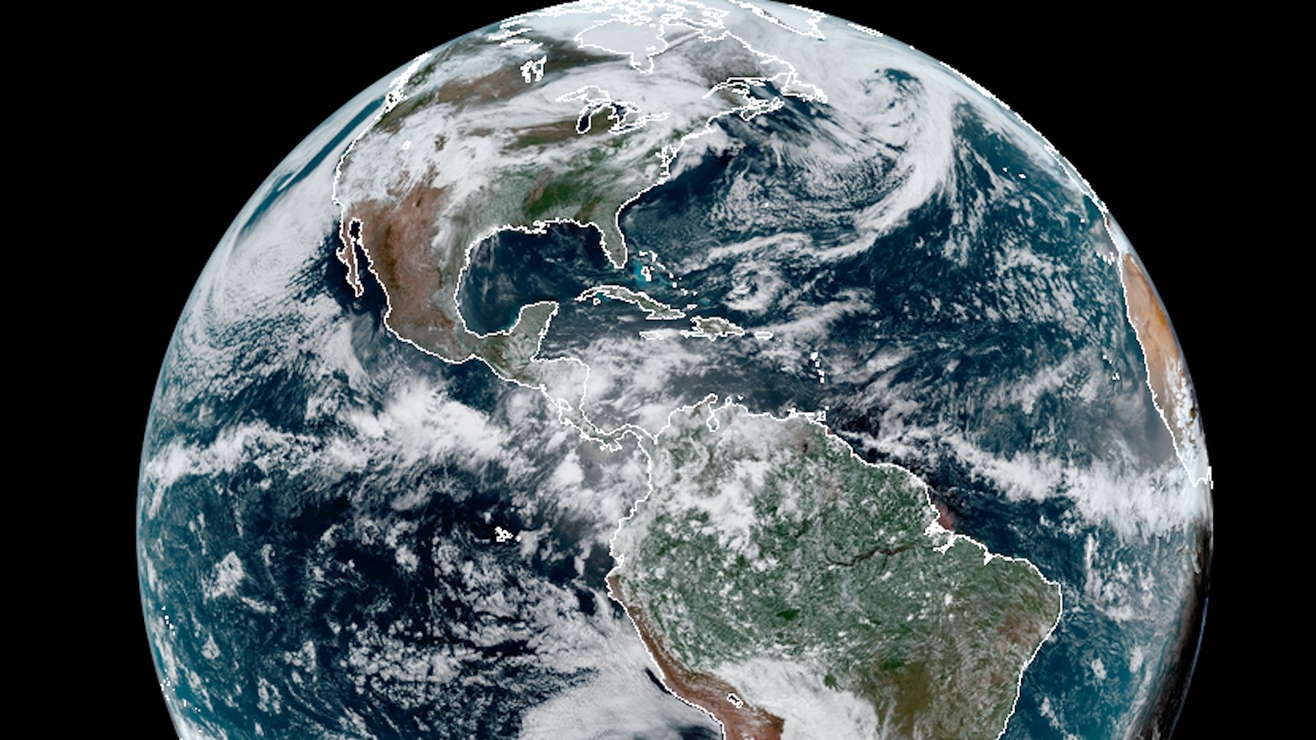 Satellite image of the Northern Hemisphere on May 23, 2019
